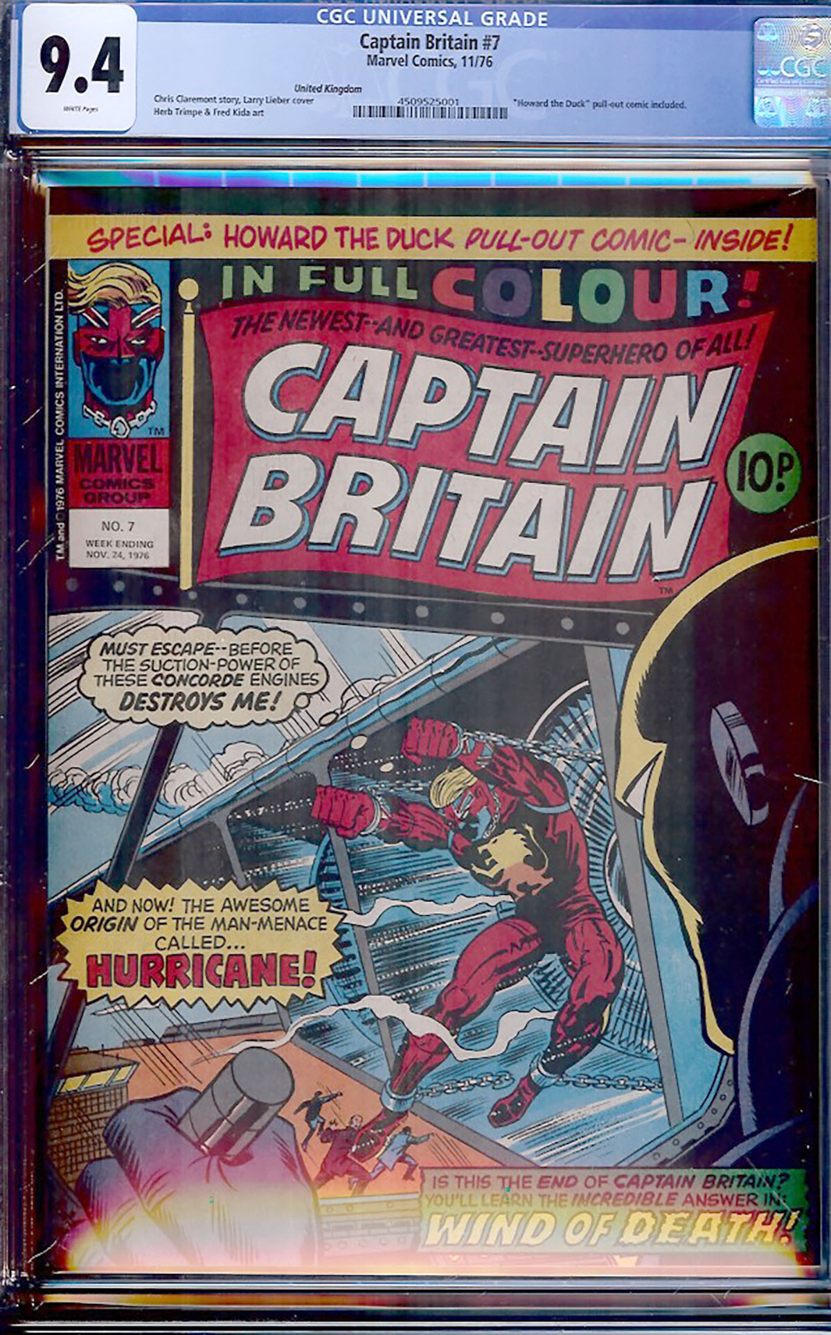 Captain Britain #7 CGC 9.4 w