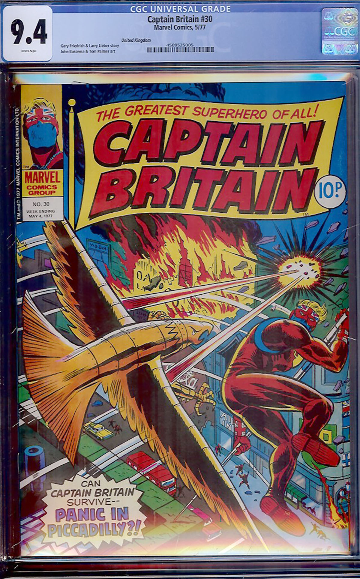 Captain Britain #30 CGC 9.4 w