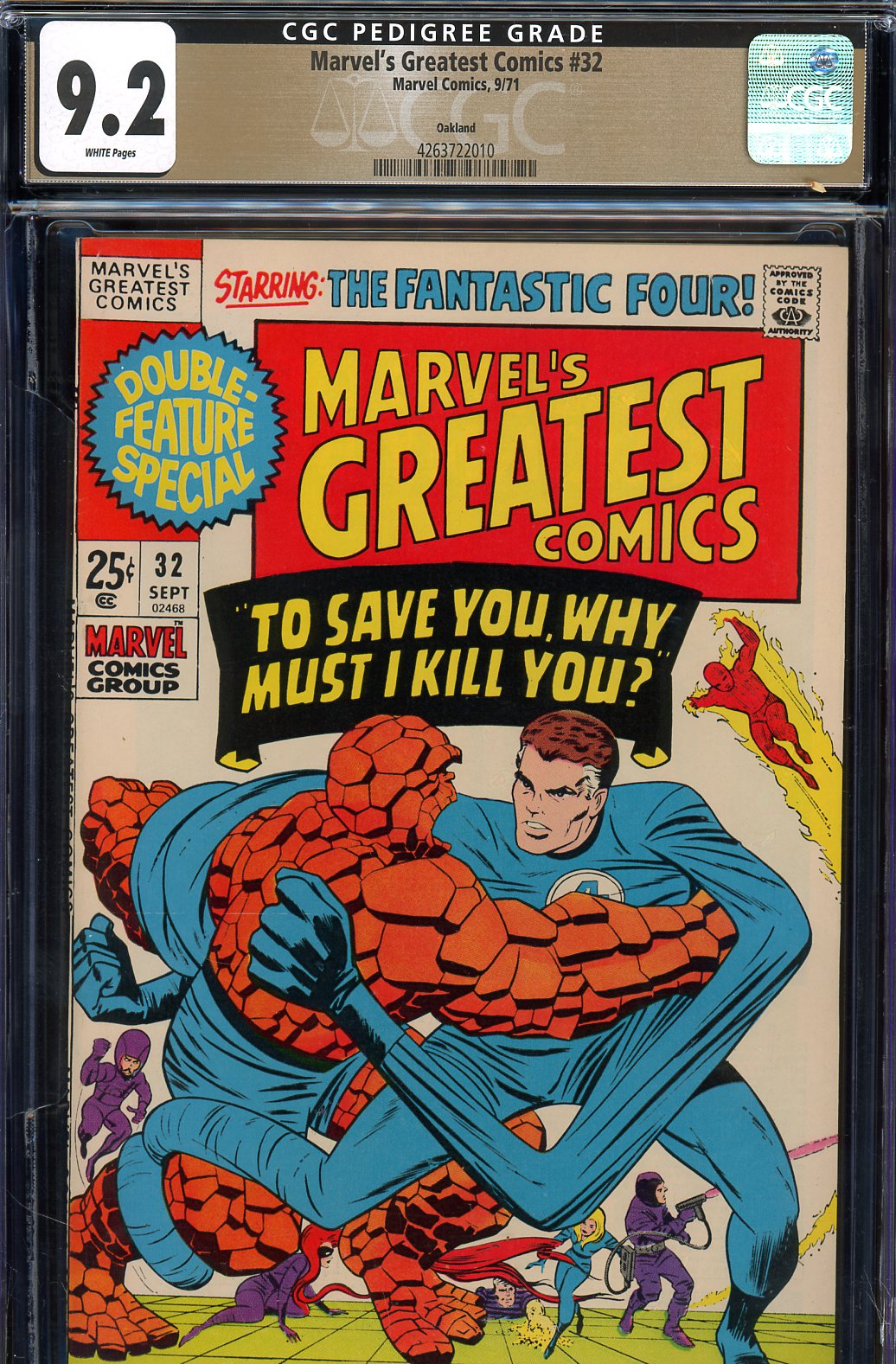 Marvel's Greatest Comics #32 CGC 9.2 w Oakland