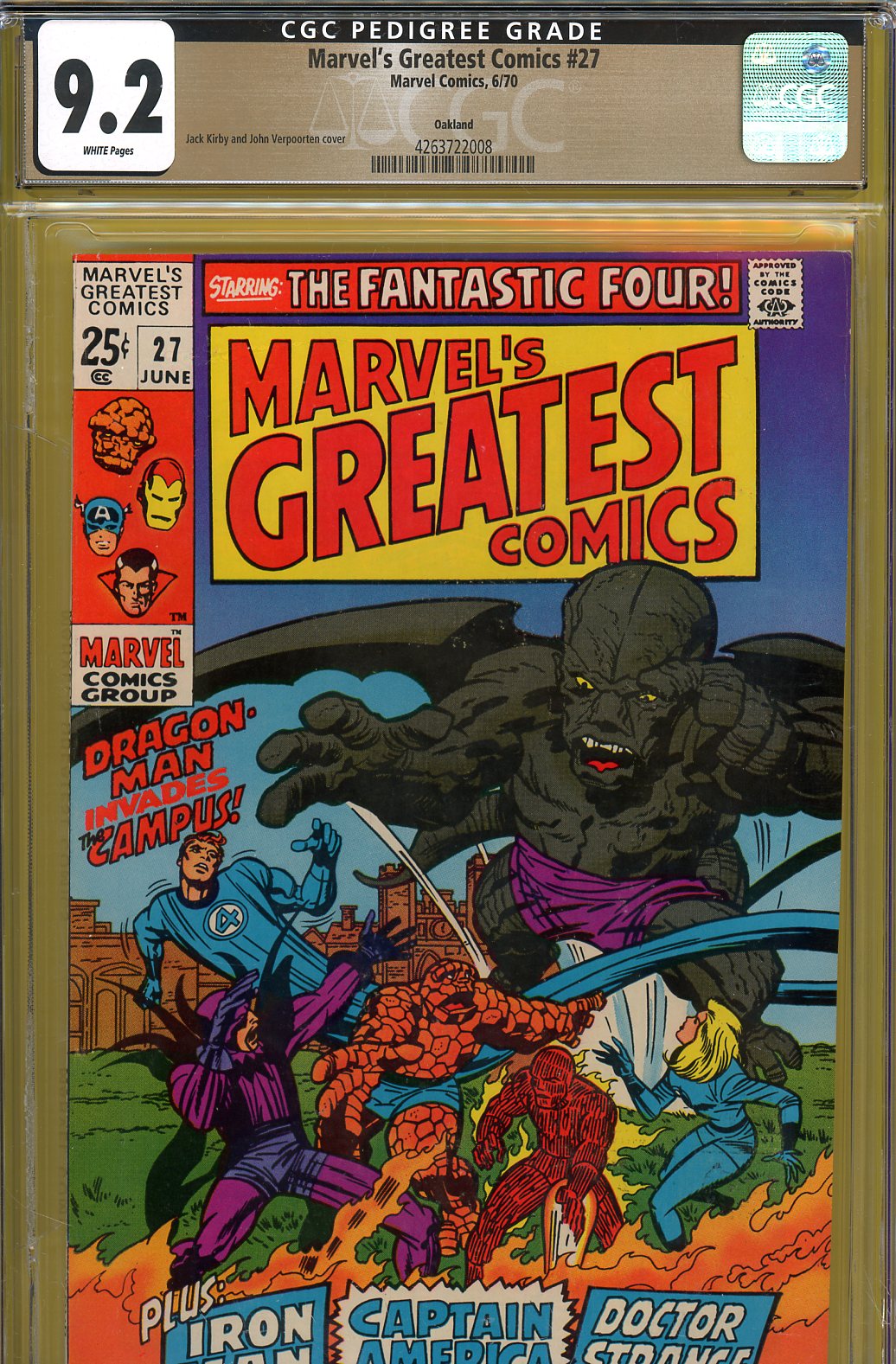 Marvel's Greatest Comics #27 CGC 9.2 w Oakland