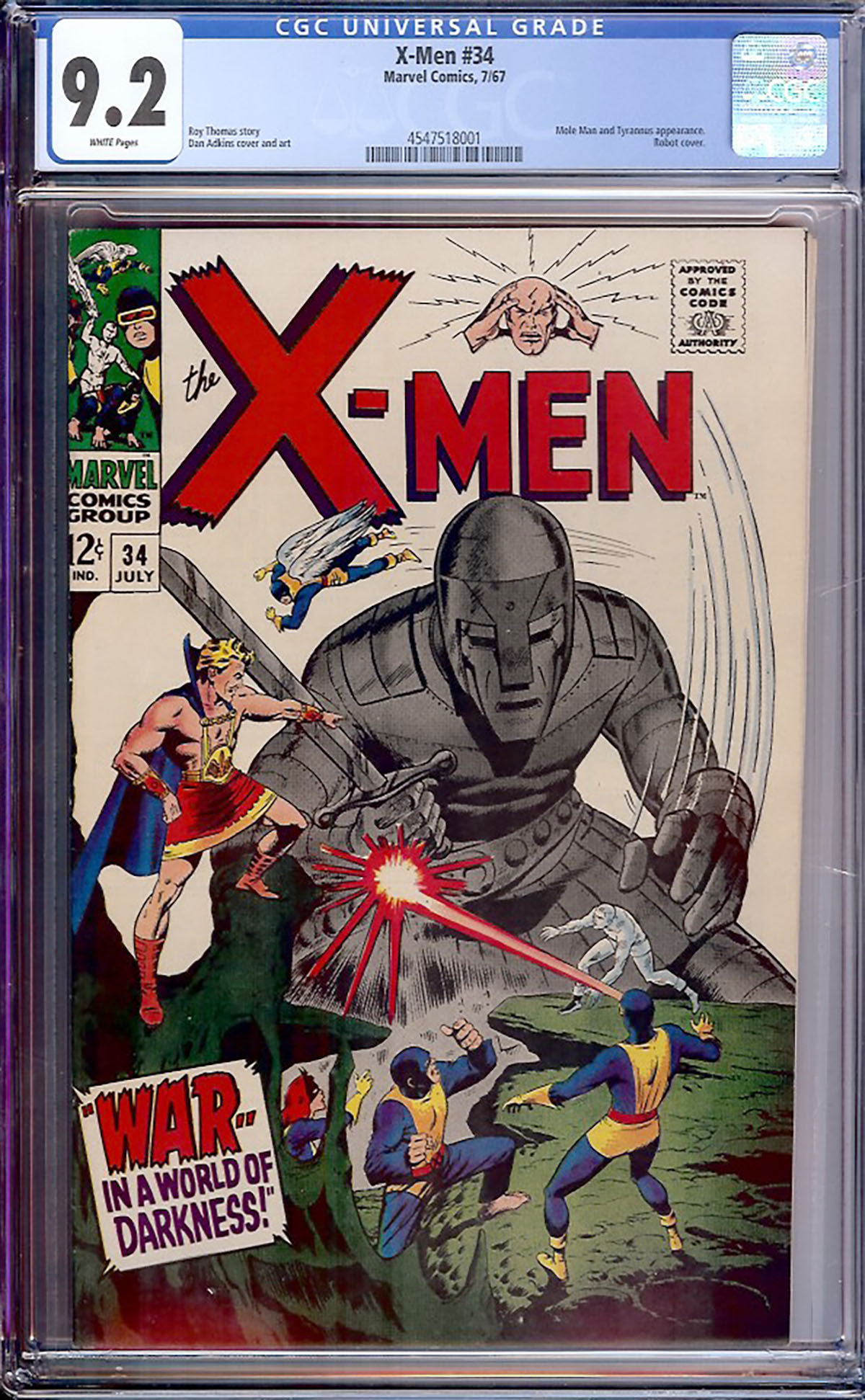 X-Men #34 CGC 9.2 w