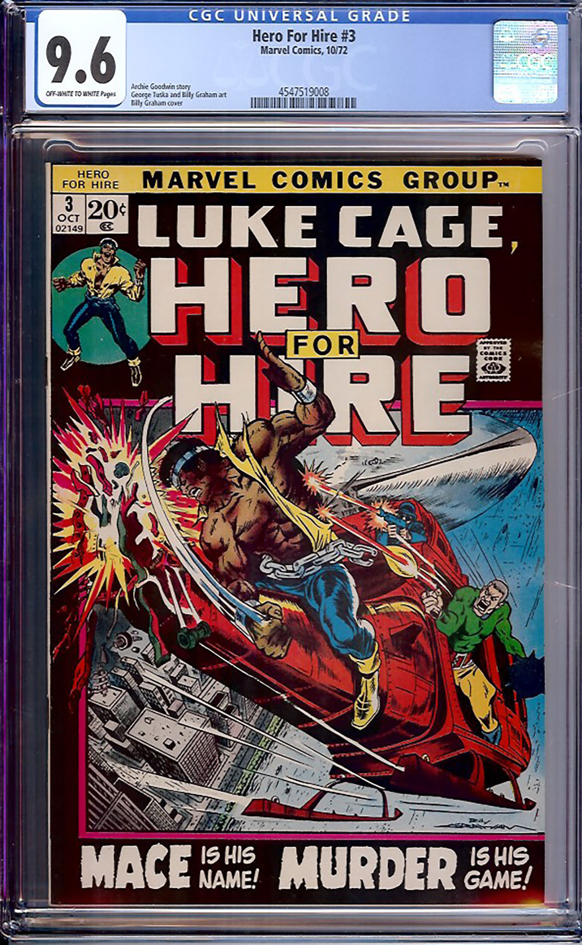 Hero For Hire #3 CGC 9.6 ow/w