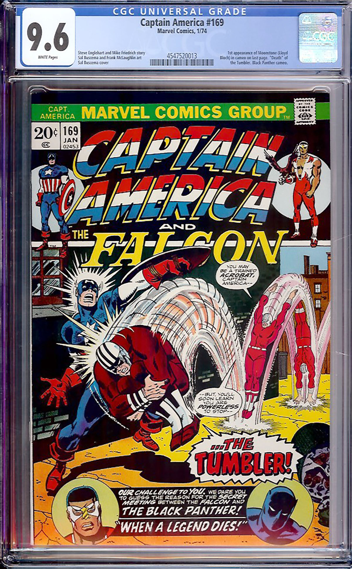 Captain America #169 CGC 9.6 w