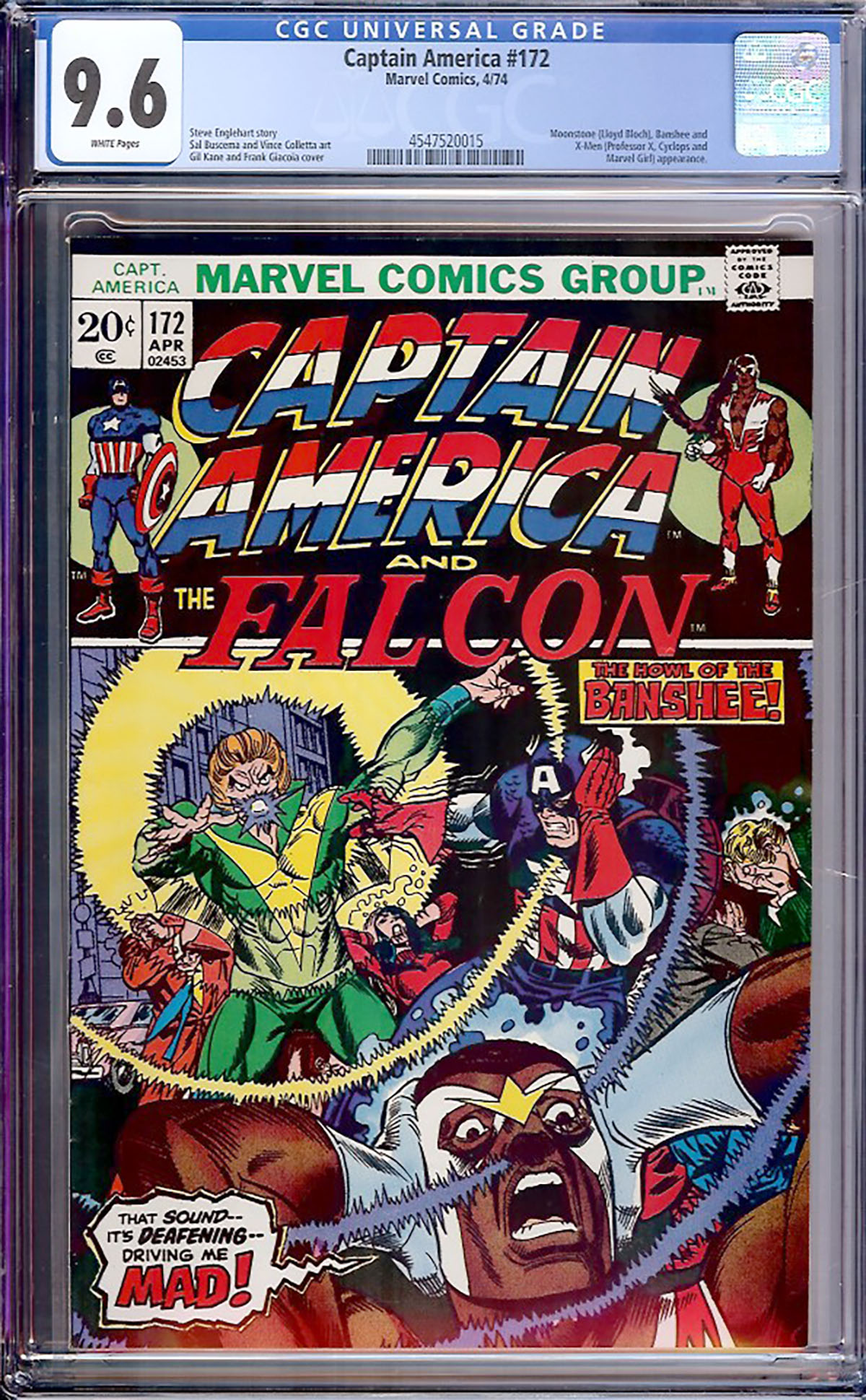 Captain America #172 CGC 9.6 w