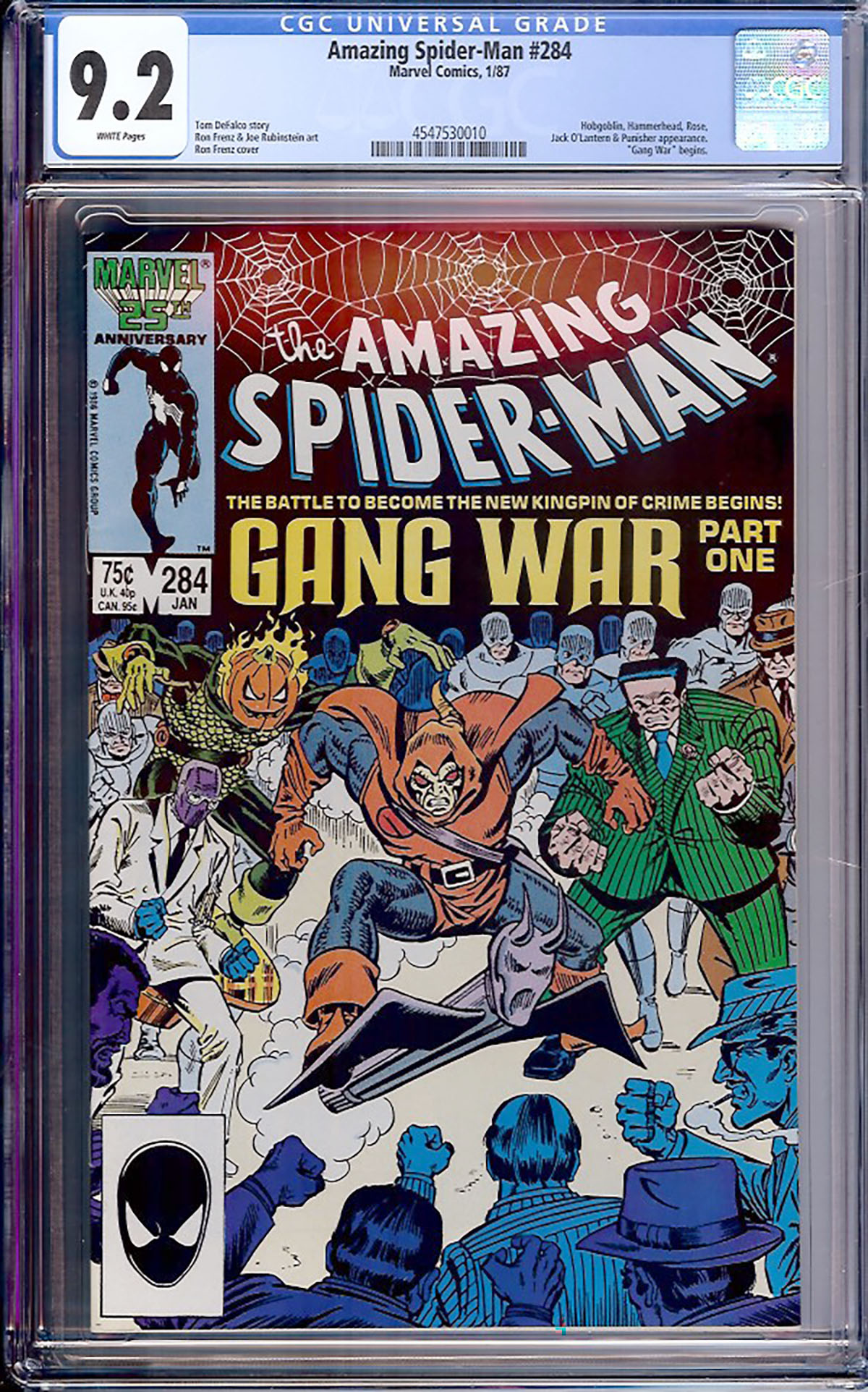 Amazing Spider-Man #284 CGC 9.2 w