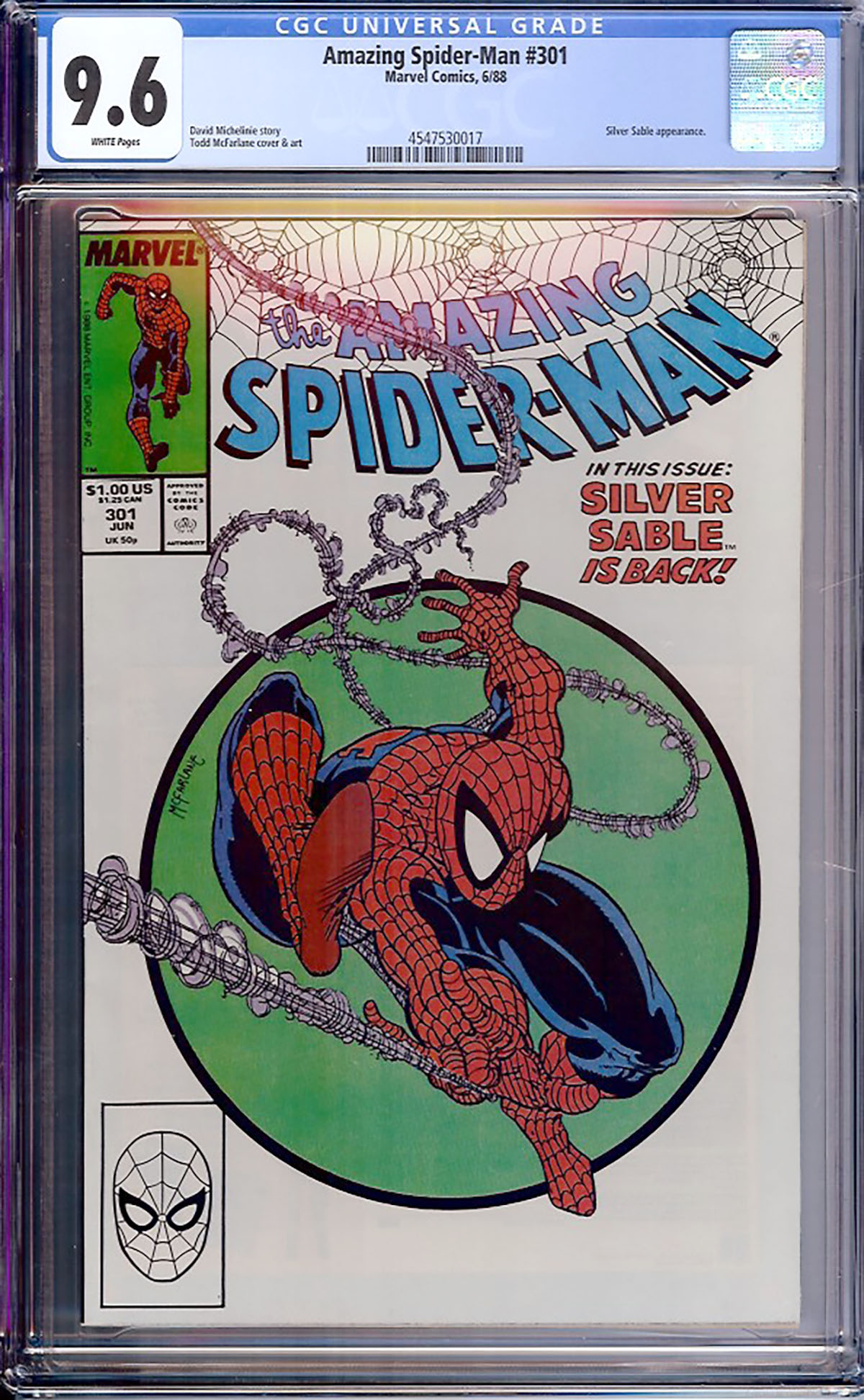 Amazing Spider-Man #301 CGC 9.6 w