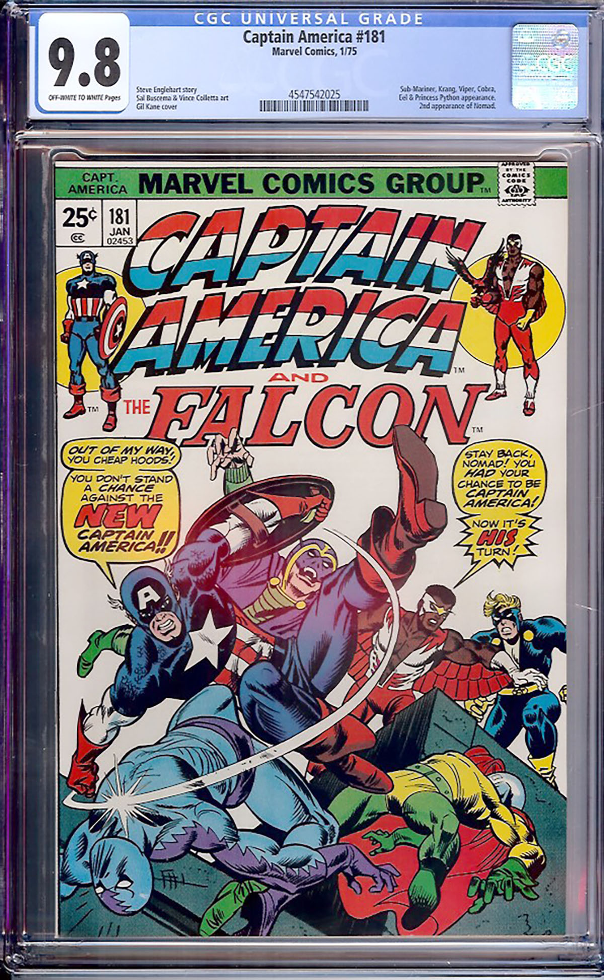 Captain America #181 CGC 9.8 ow/w