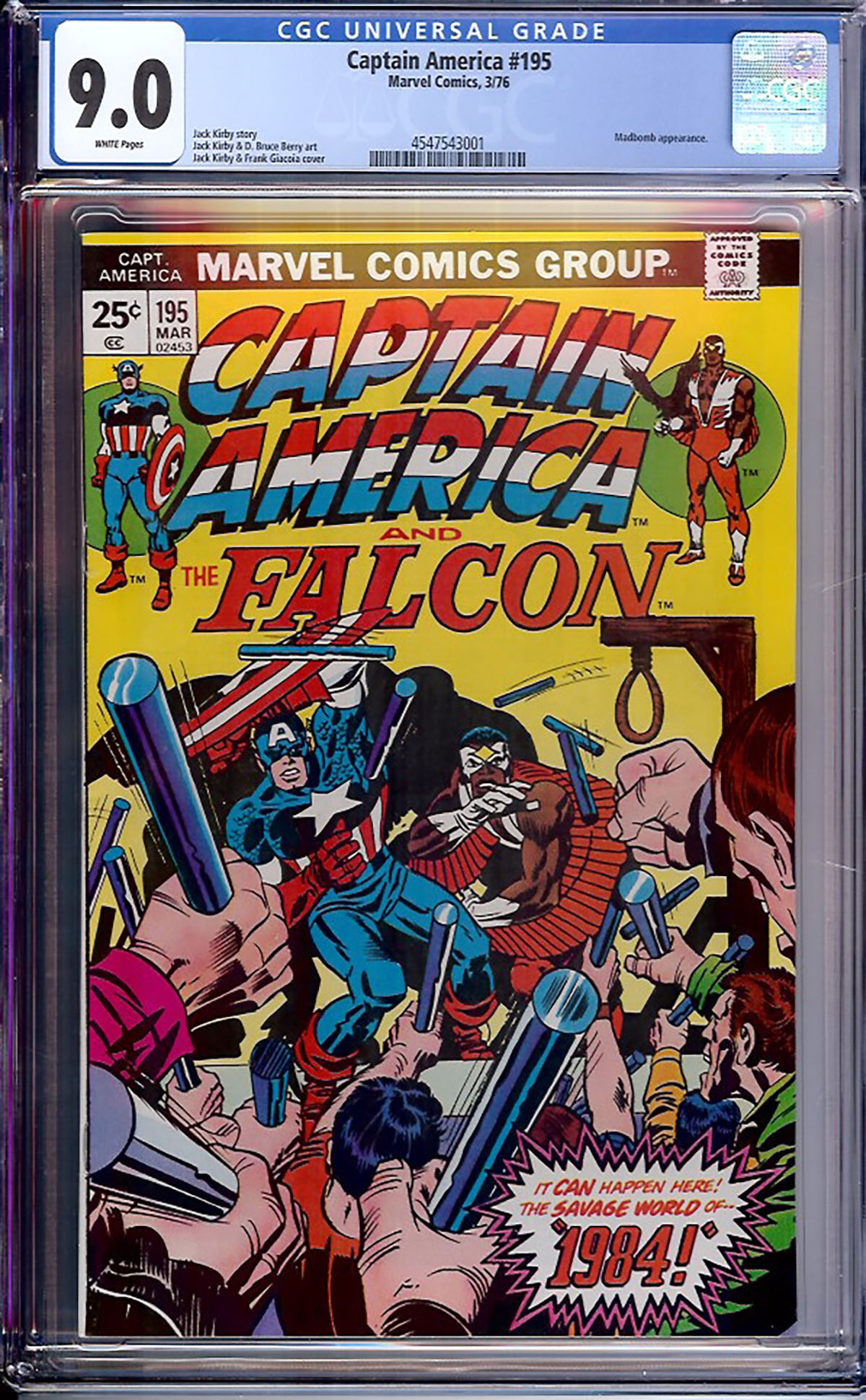 Captain America #195 CGC 9.0 w