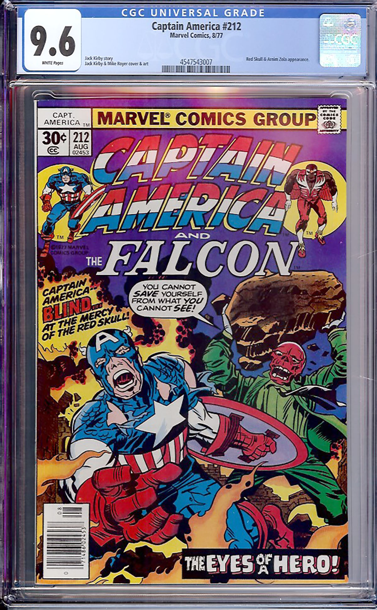 Captain America #212 CGC 9.6 w