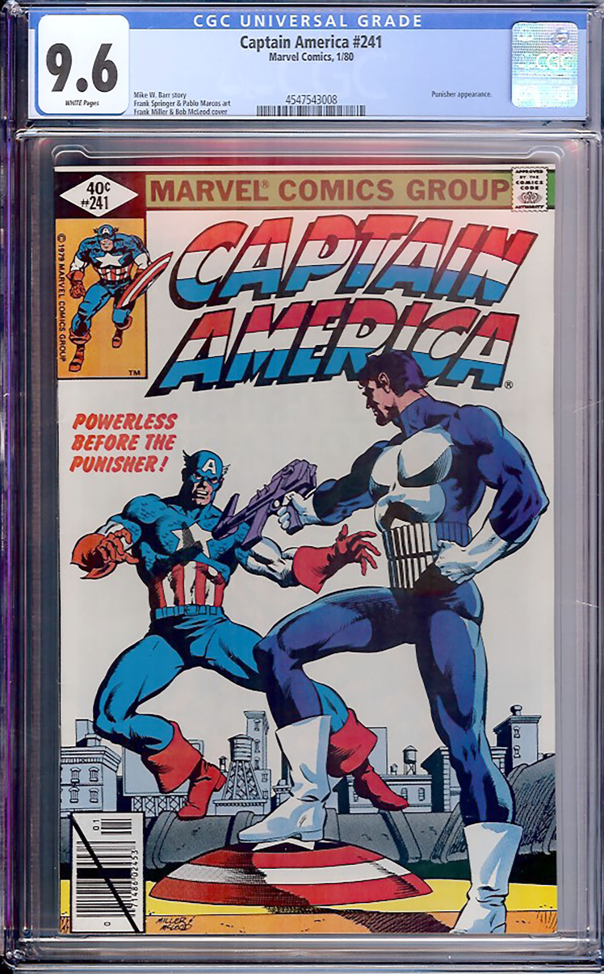 Captain America #241 CGC 9.6 w