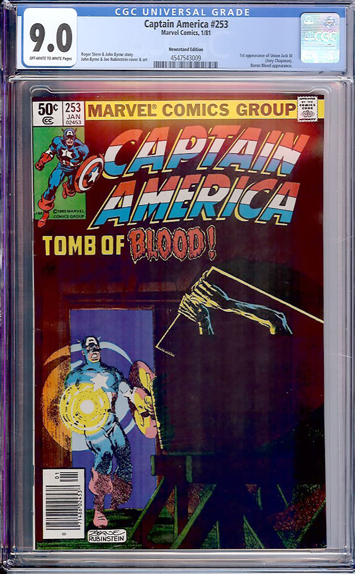 Captain America #253 CGC 9.0 ow/w