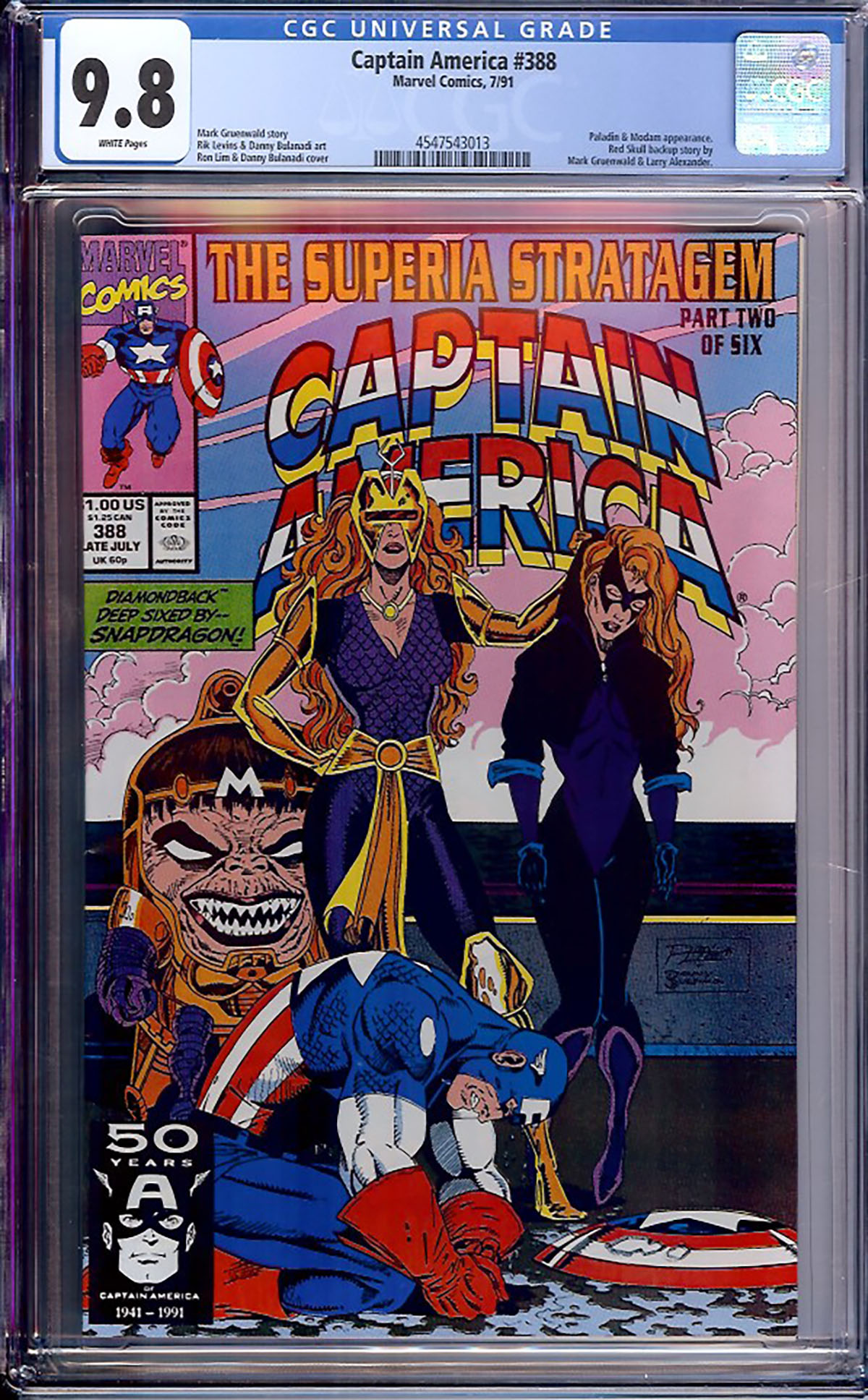 Captain America #388 CGC 9.8 w