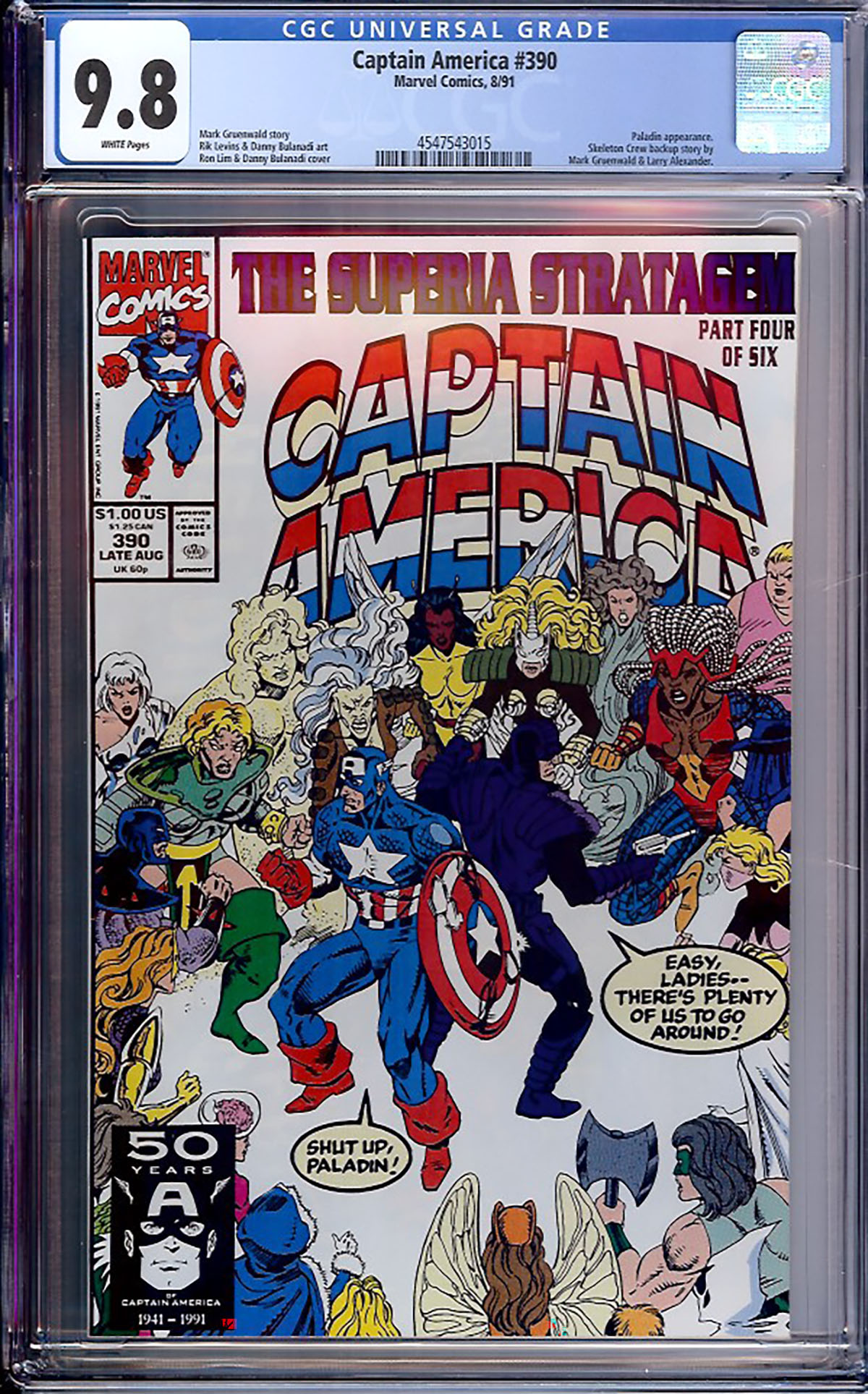 Captain America #390 CGC 9.8 w