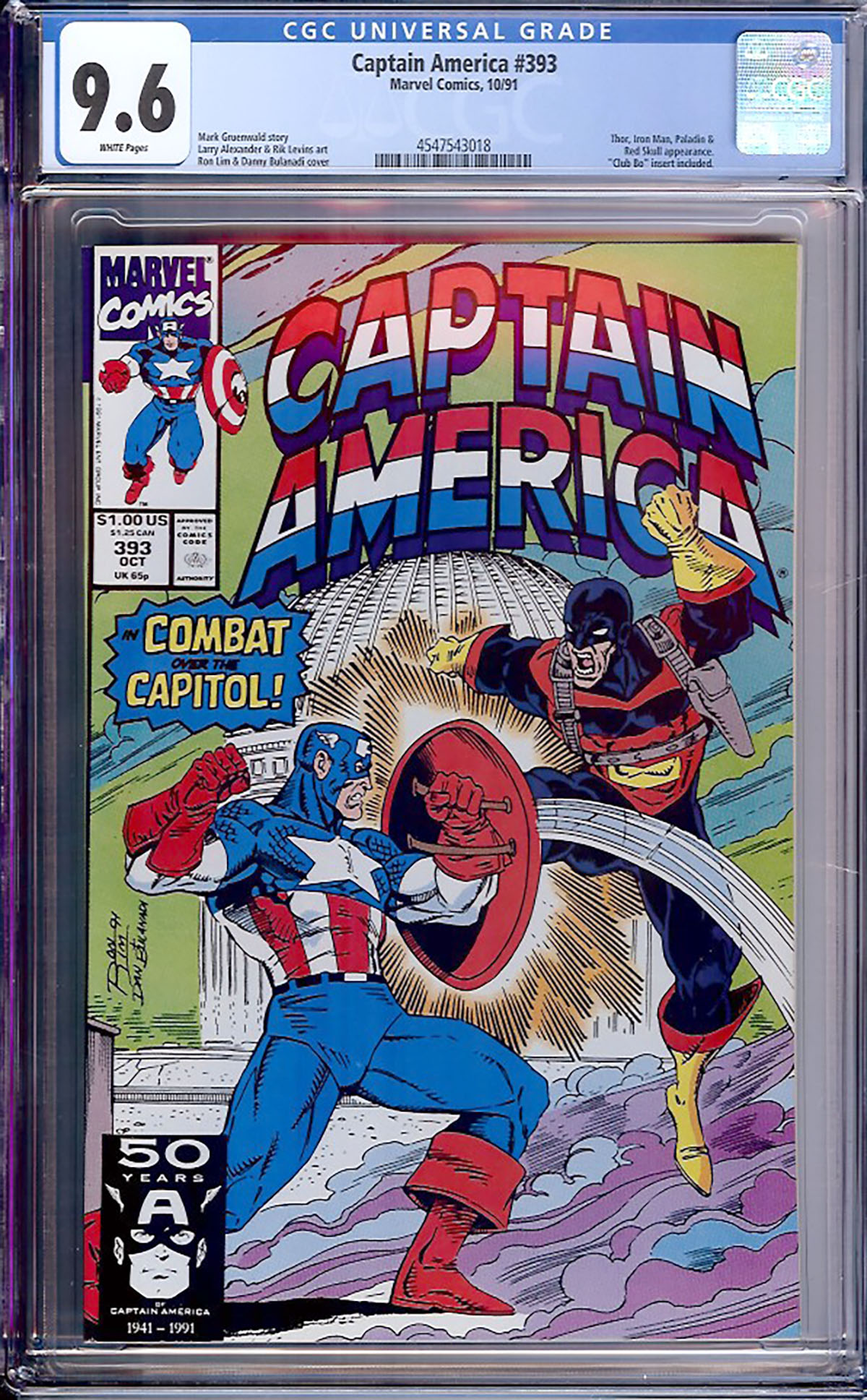 Captain America #393 CGC 9.6 w