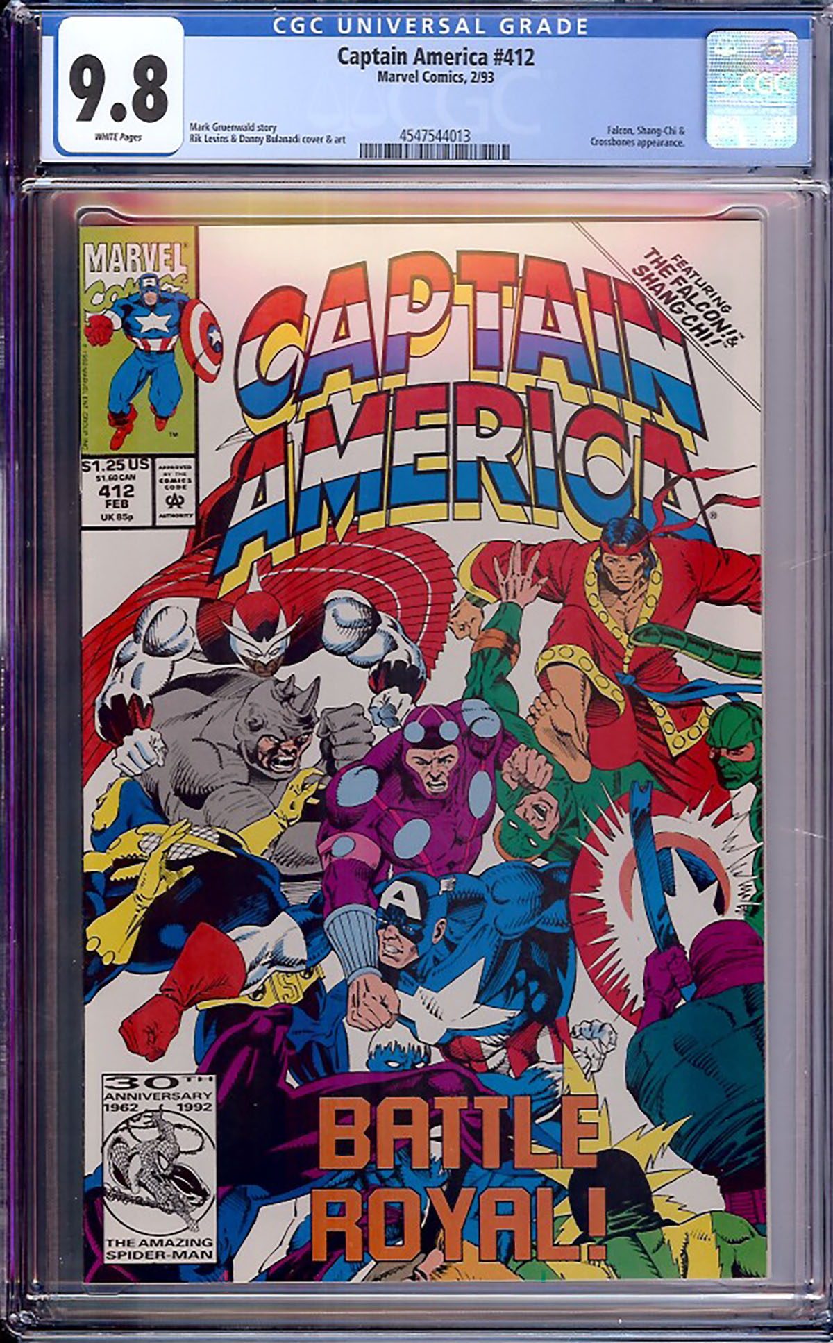 Captain America #412 CGC 9.8 w