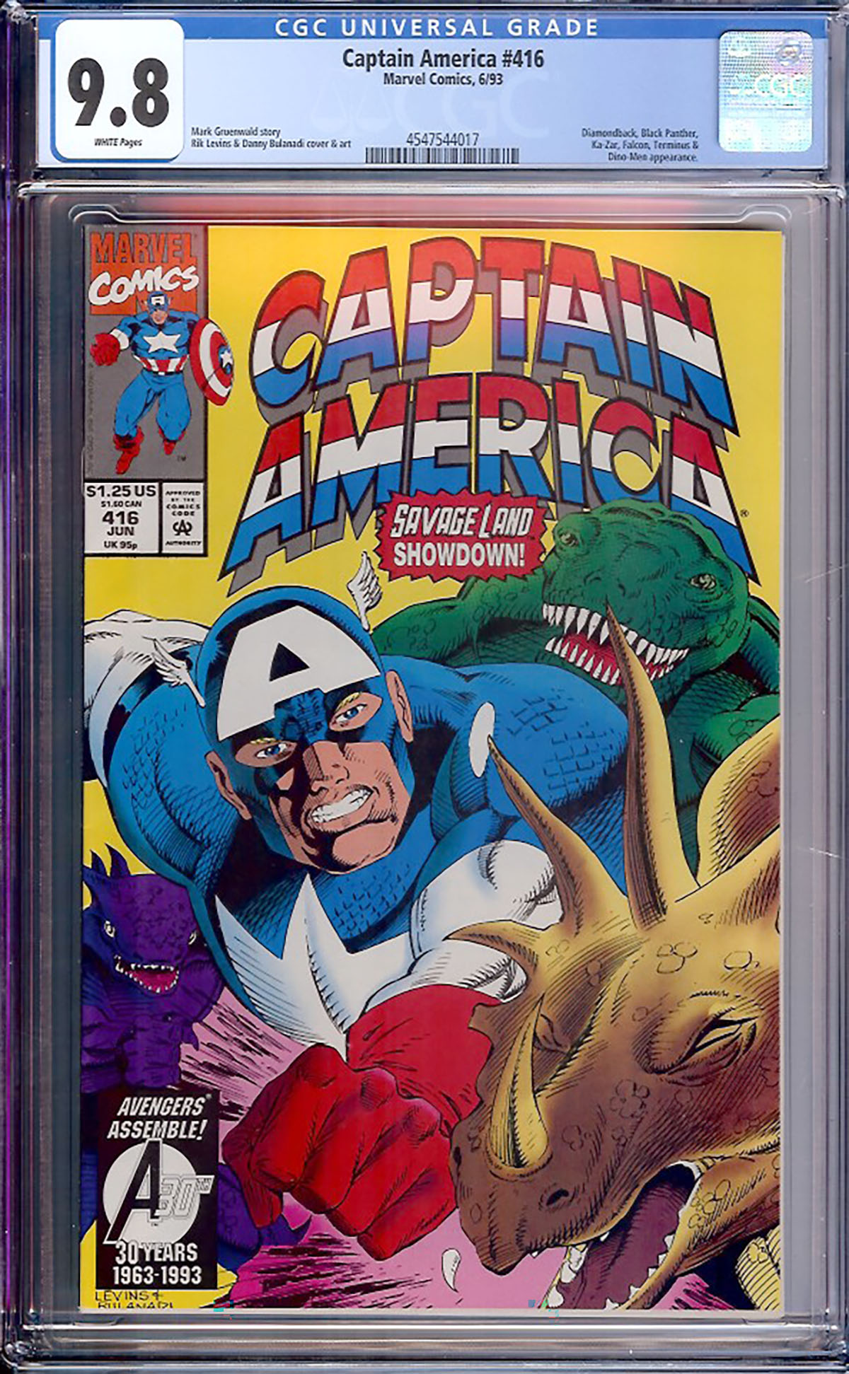 Captain America #416 CGC 9.8 w