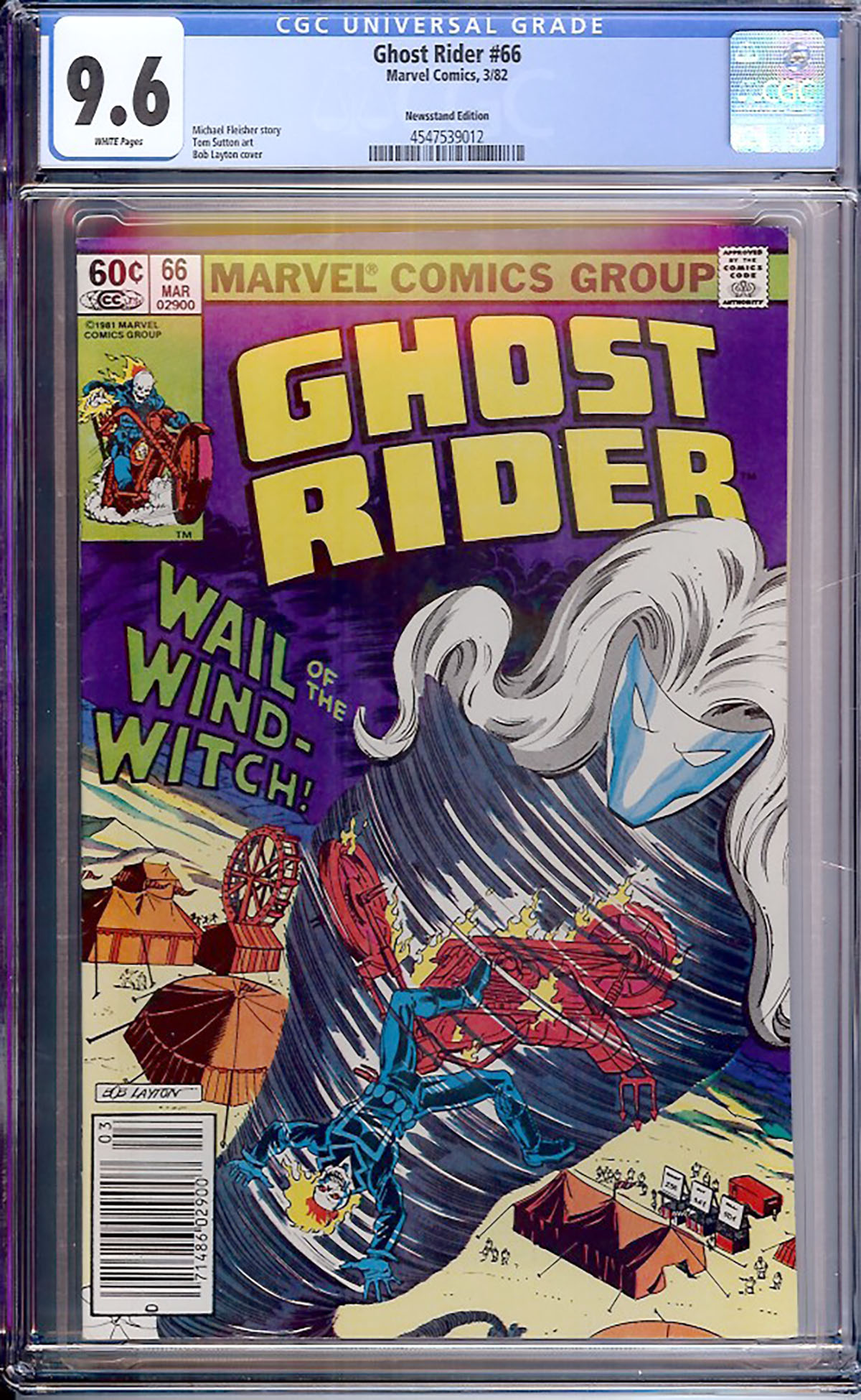 Ghost Rider #66 CGC 9.6 w Newsstand Edition