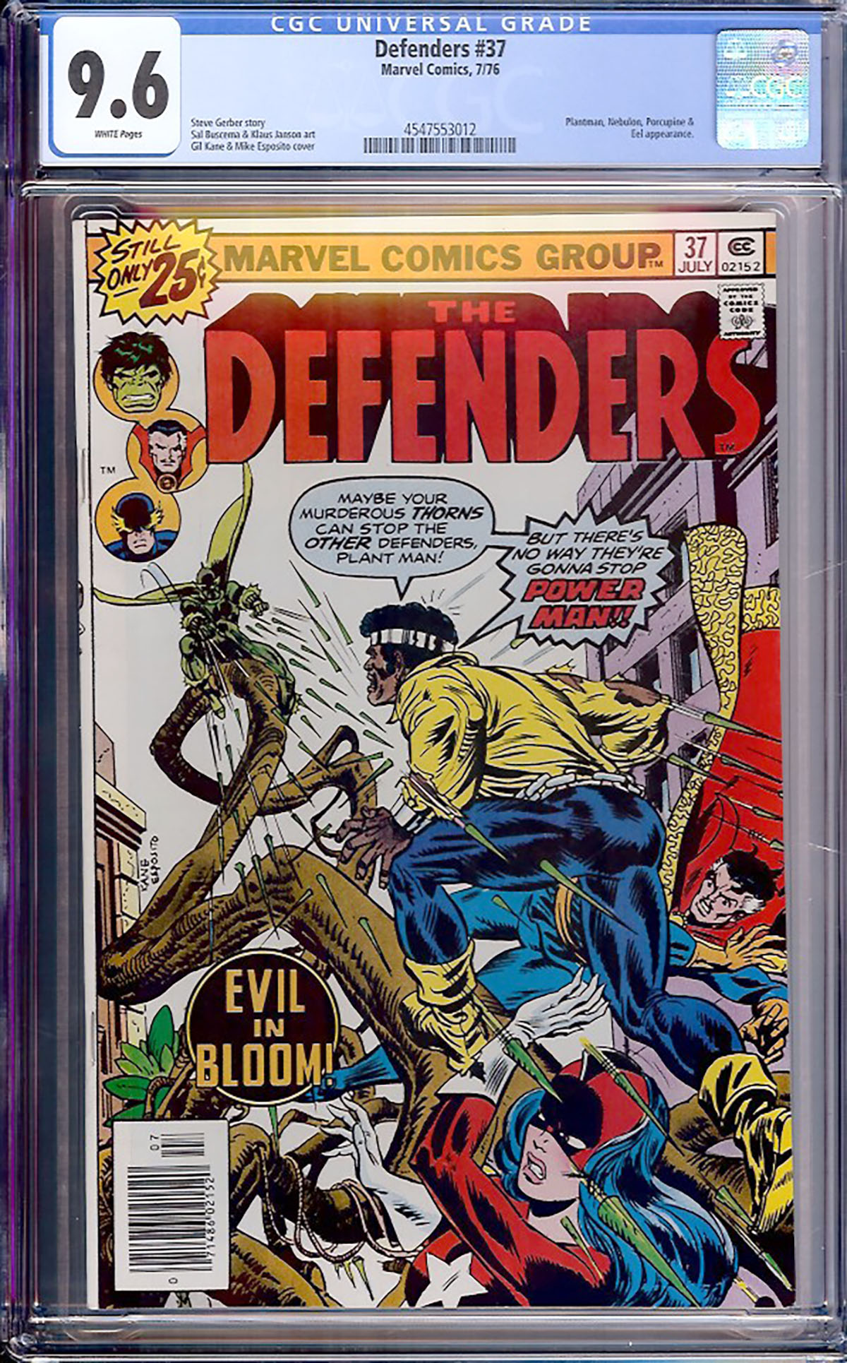 Defenders #37 CGC 9.6 w