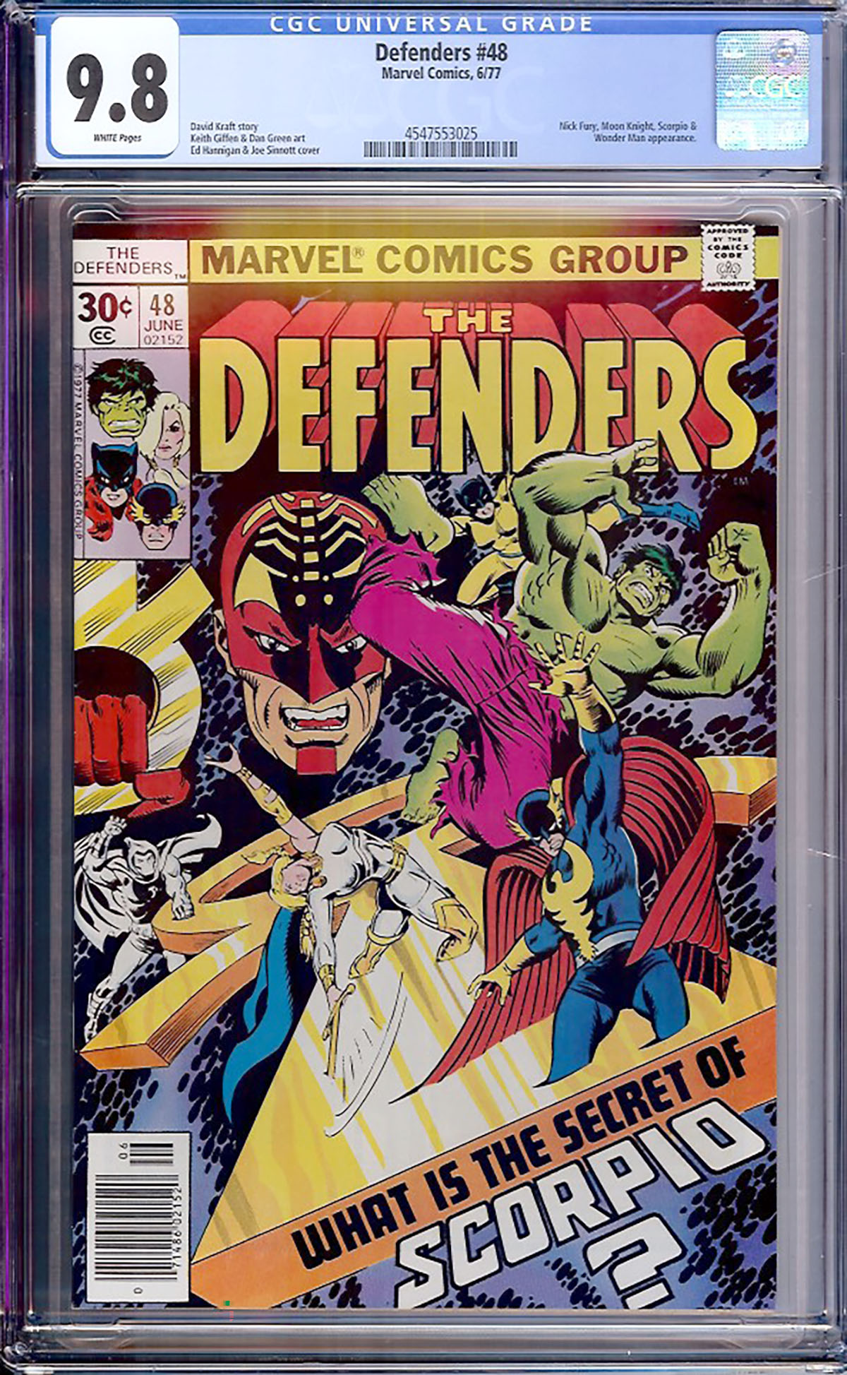 Defenders #48 CGC 9.8 w