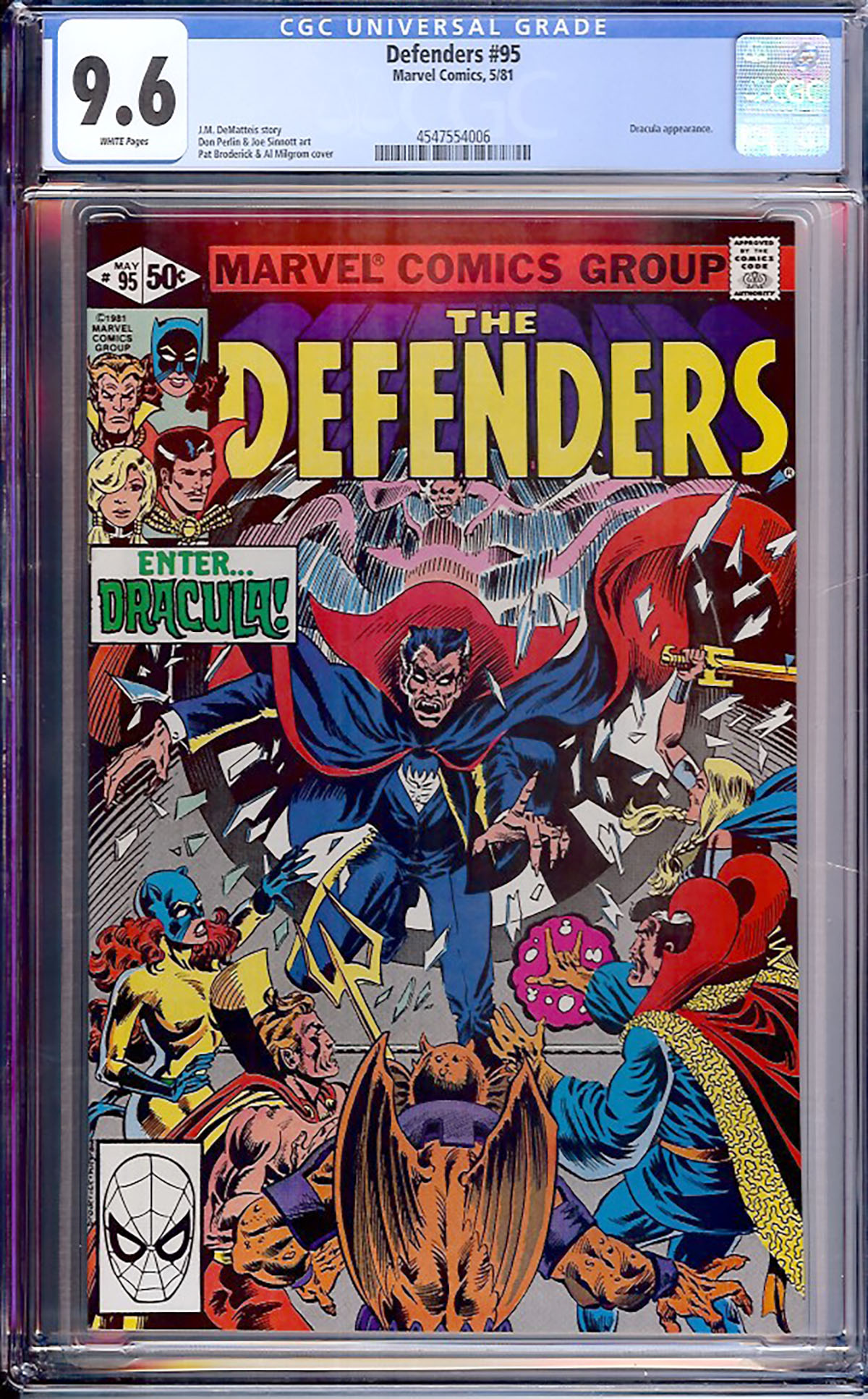 Defenders #95 CGC 9.6 w