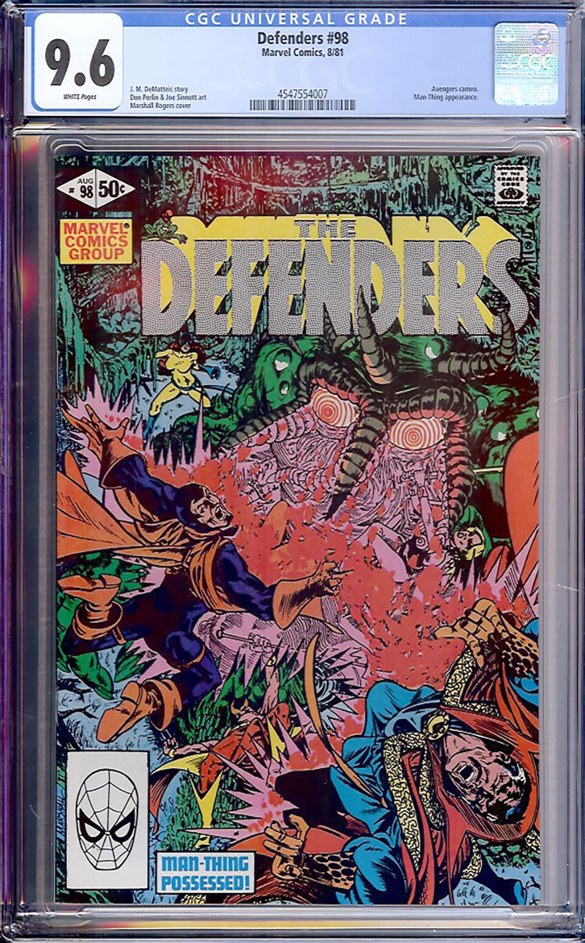 Defenders #98 CGC 9.6 w