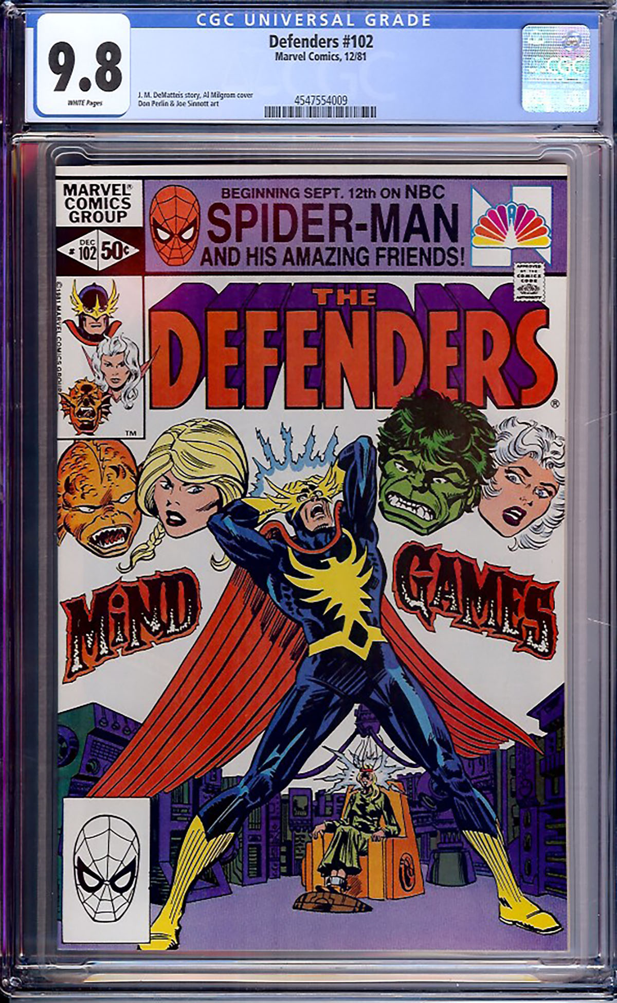 Defenders #102 CGC 9.8 w