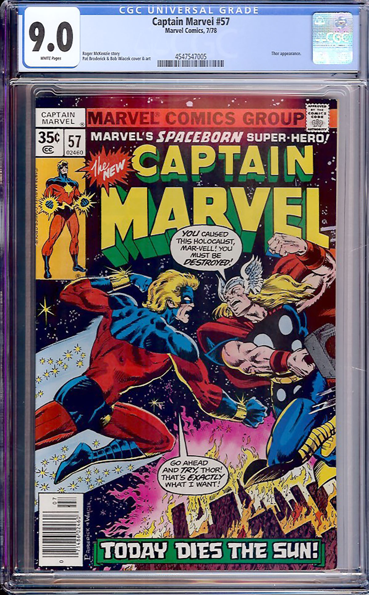 Captain Marvel #57 CGC 9.0 w