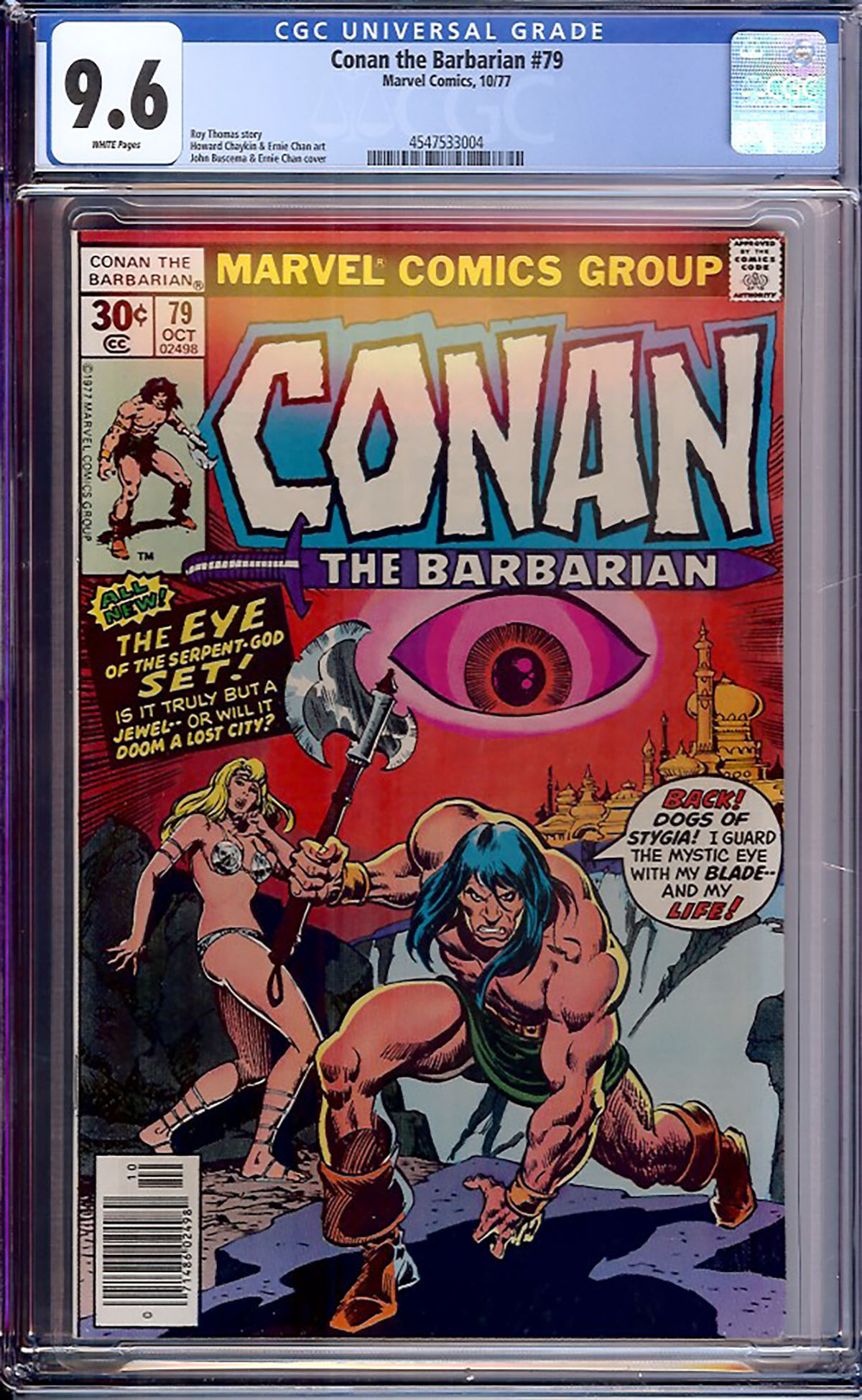 Conan The Barbarian #79 CGC 9.6 w