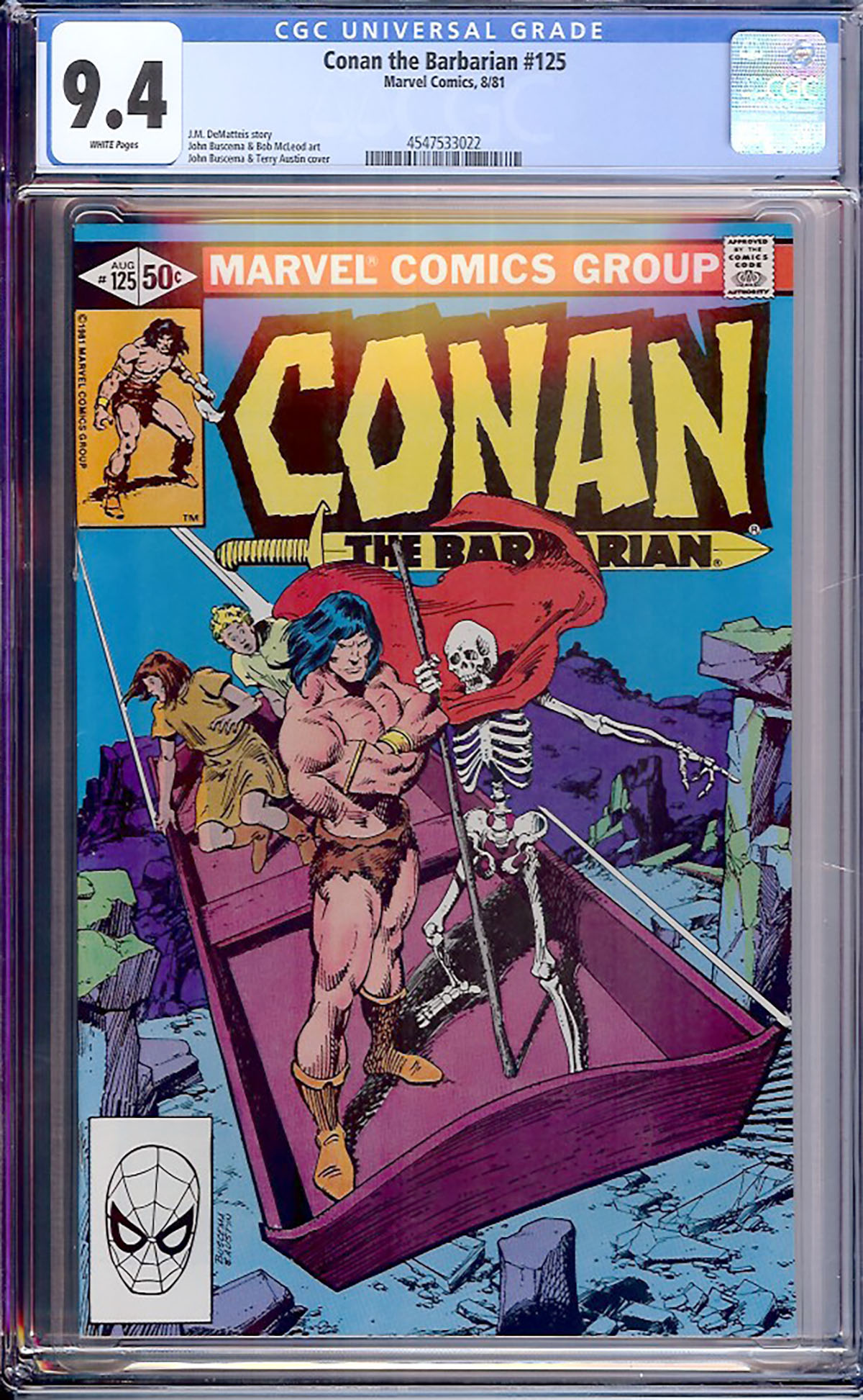 Conan The Barbarian #125 CGC 9.4 w