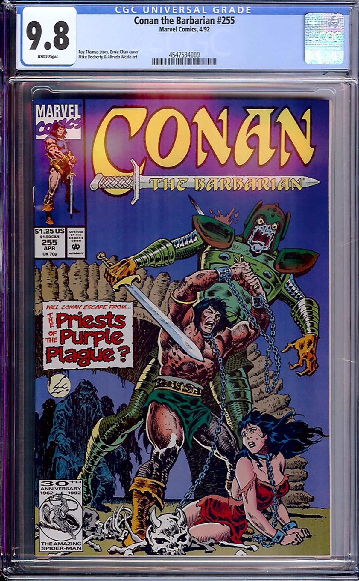 Conan The Barbarian #255 CGC 9.8 w