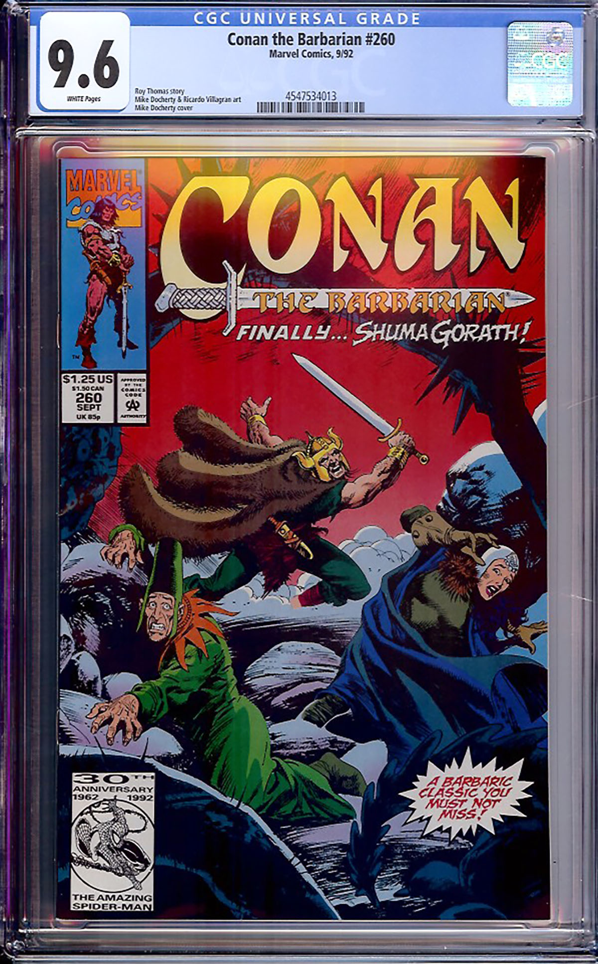 Conan The Barbarian #260 CGC 9.6 w