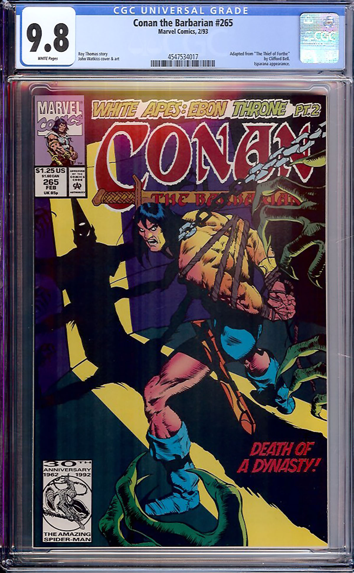 Conan The Barbarian #265 CGC 9.8 w