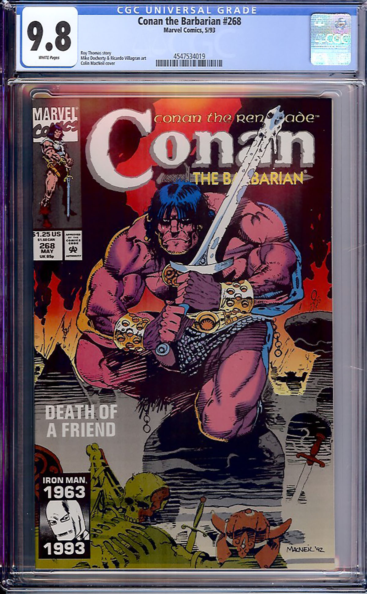 Conan The Barbarian #268 CGC 9.8 w