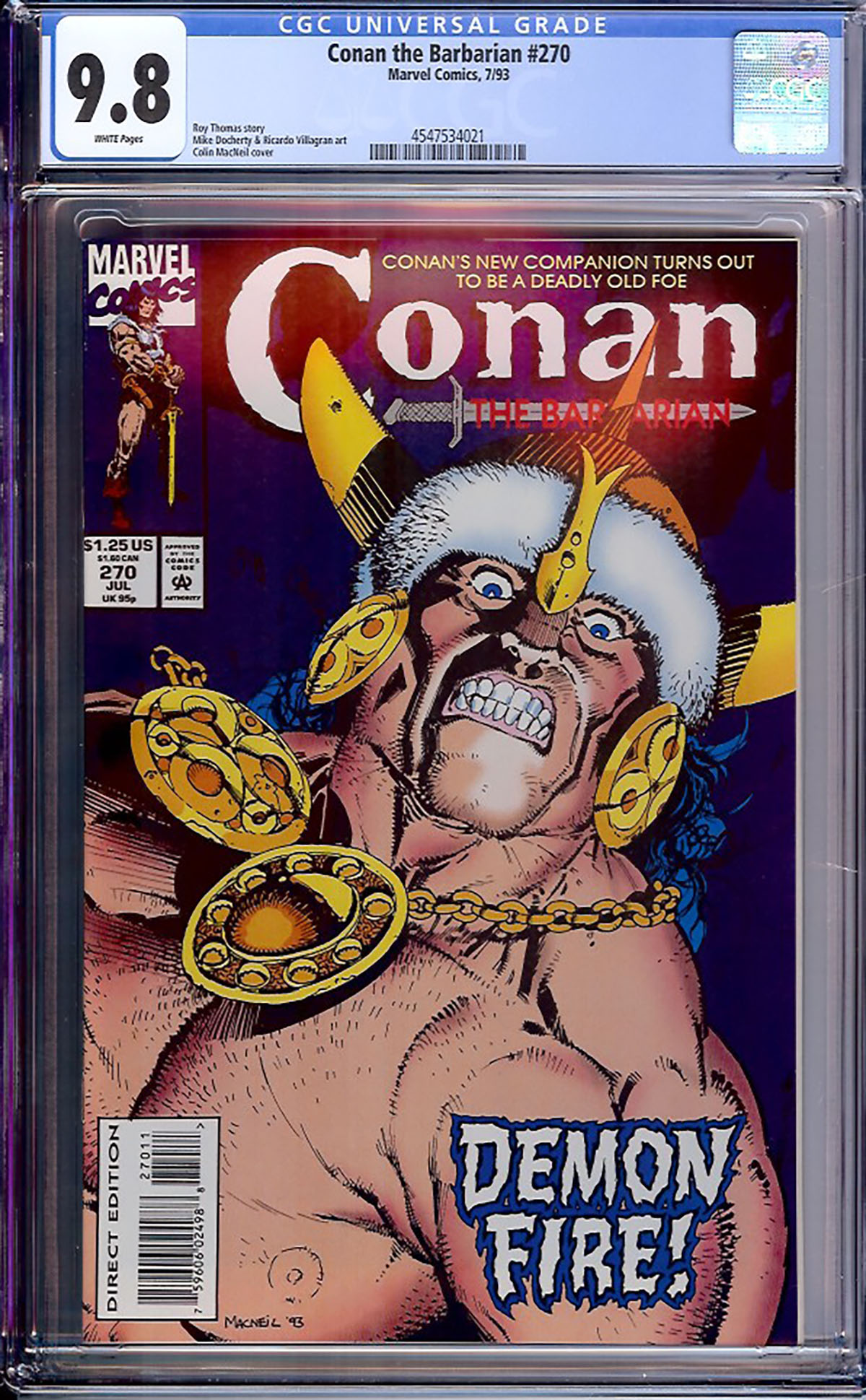 Conan The Barbarian #270 CGC 9.8 w