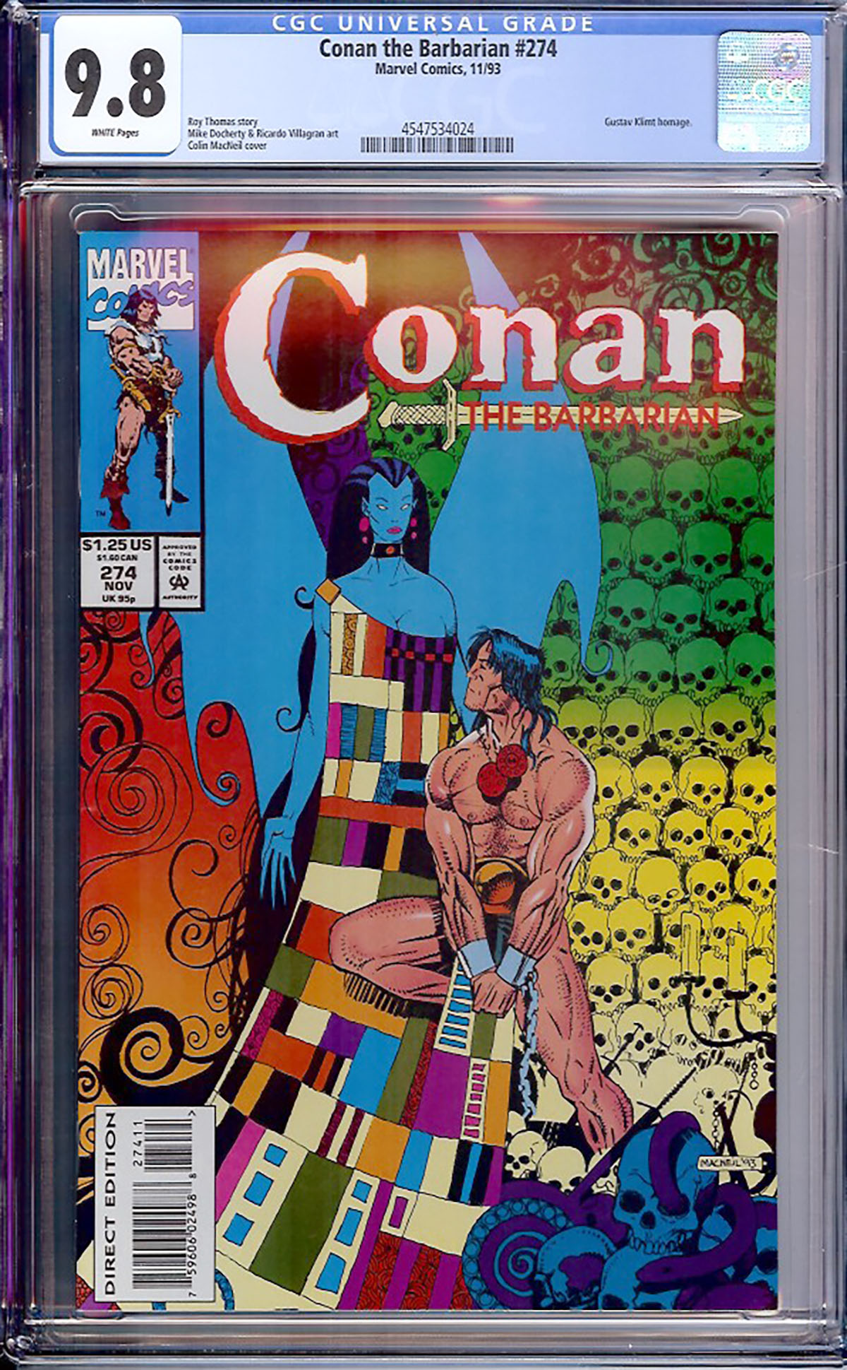 Conan The Barbarian #274 CGC 9.8 w