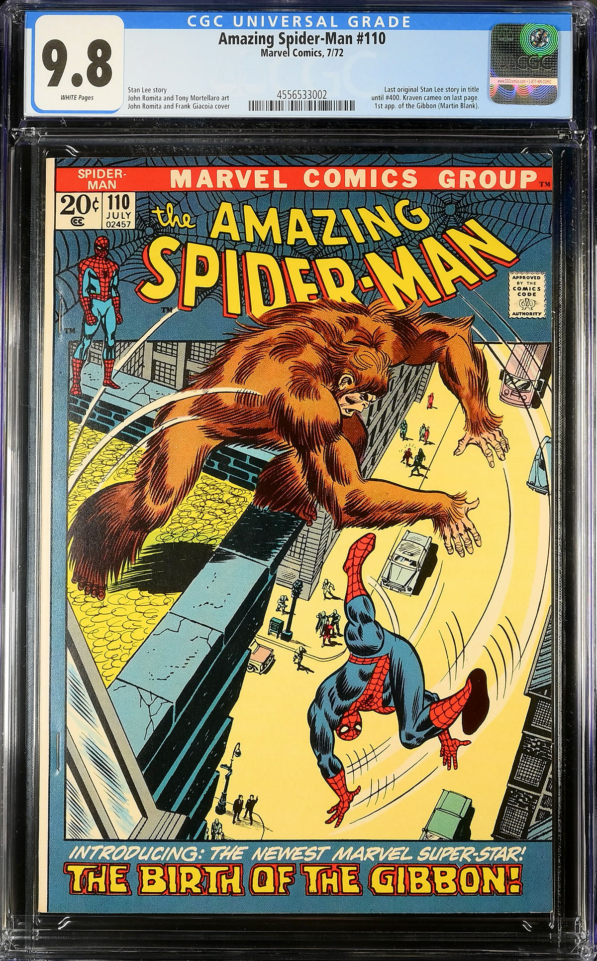 Amazing Spider-Man #110 CGC 9.8 w