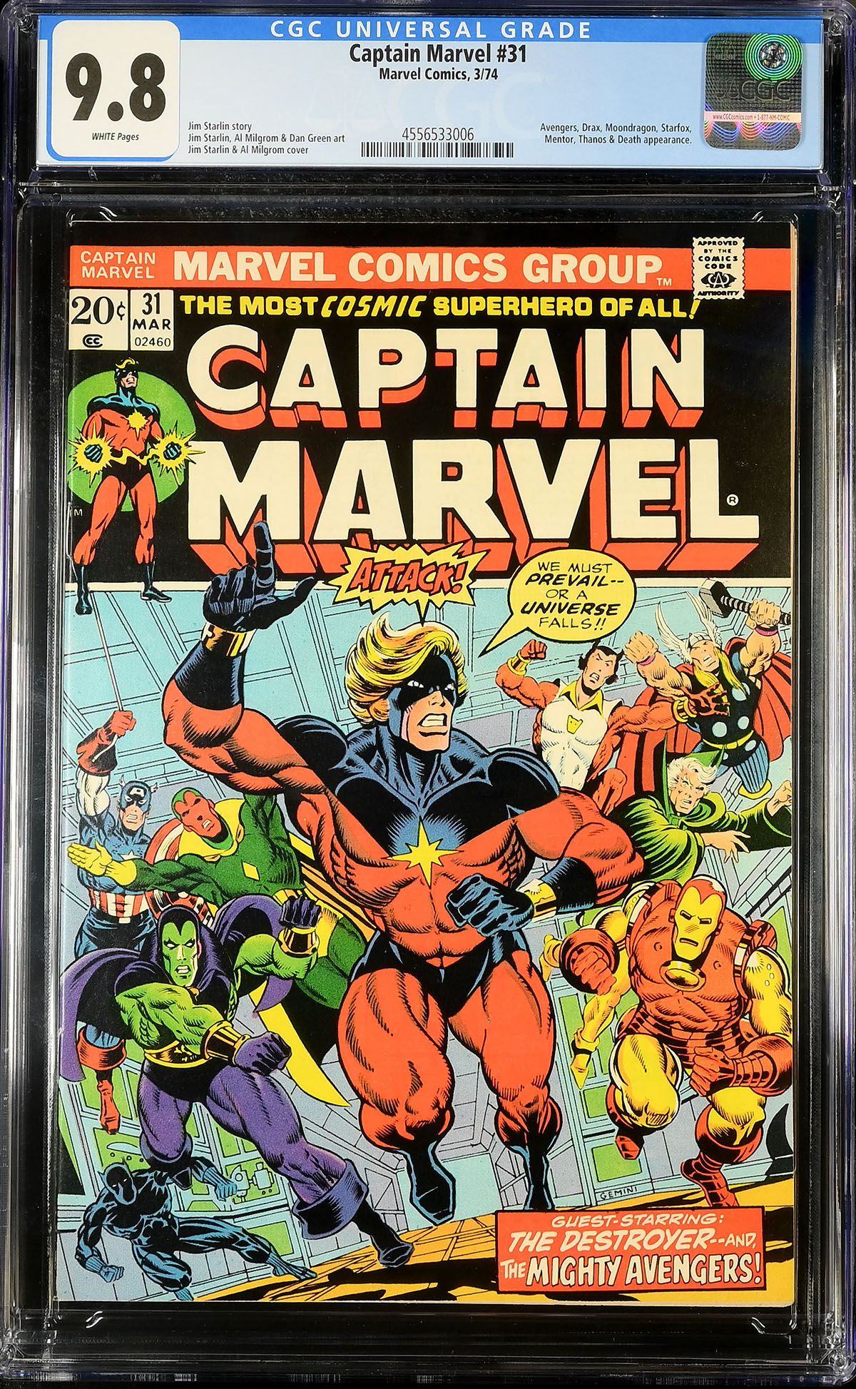 Captain Marvel #31 CGC 9.8 w