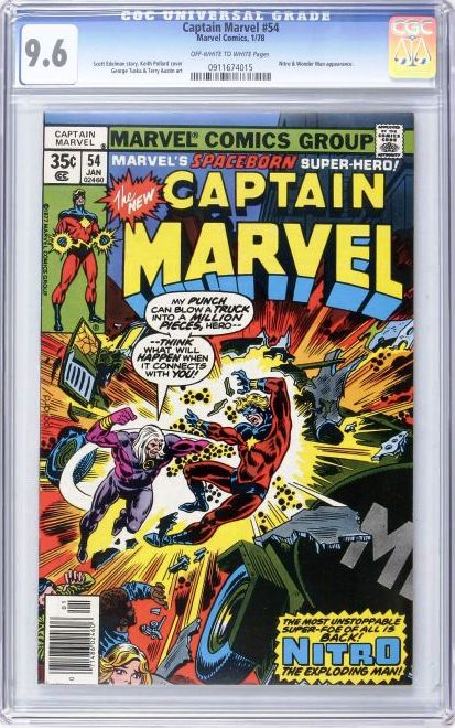 Captain Marvel #54 CGC 9.6 ow/w