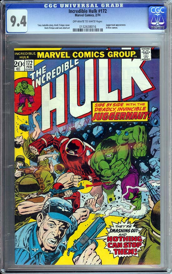 Incredible Hulk #172 CGC 9.4 ow/w