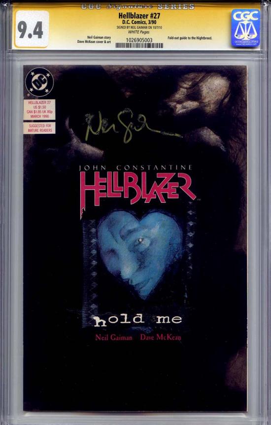 Hellblazer #27 CGC 9.4 w CGC Signature SERIES