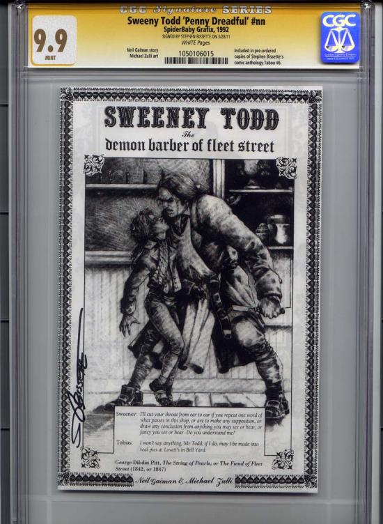 Sweeny Todd 'Penny Dreadful' #1 CGC 9.9 w CGC Signature SERIES