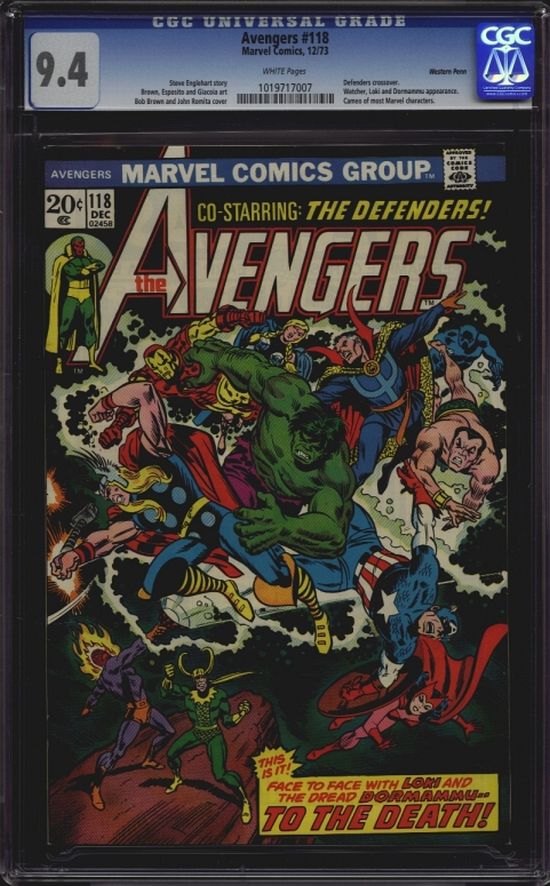 Avengers #118 CGC 9.4 w Western Penn