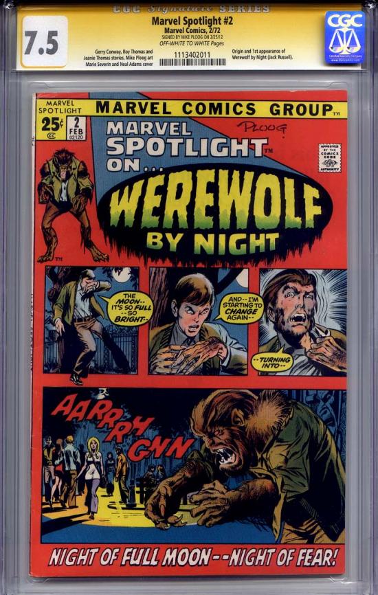 Marvel Spotlight #2 CGC 7.5 ow/w CGC Signature SERIES