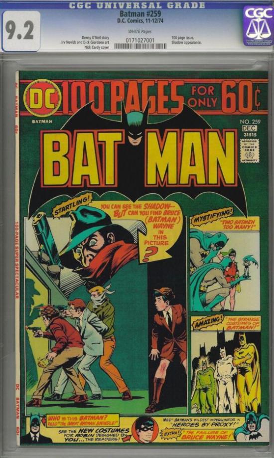 Batman #259 CGC 9.2 ow/w