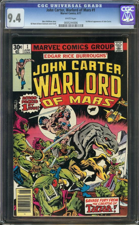 John Carter, Warlord of Mars #1 CGC 9.4 w