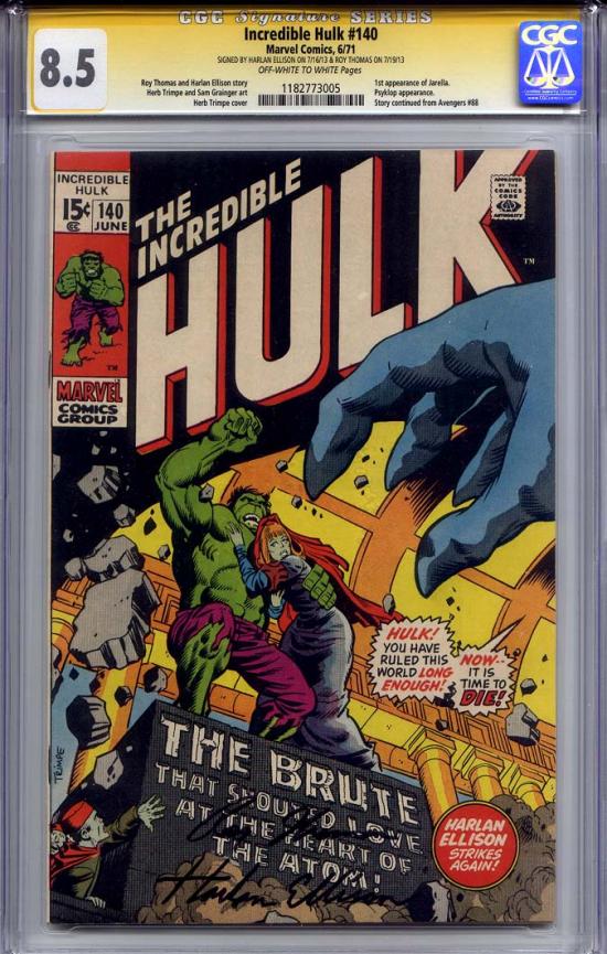 Incredible Hulk #140 CGC 8.5 ow/w CGC Signature SERIES