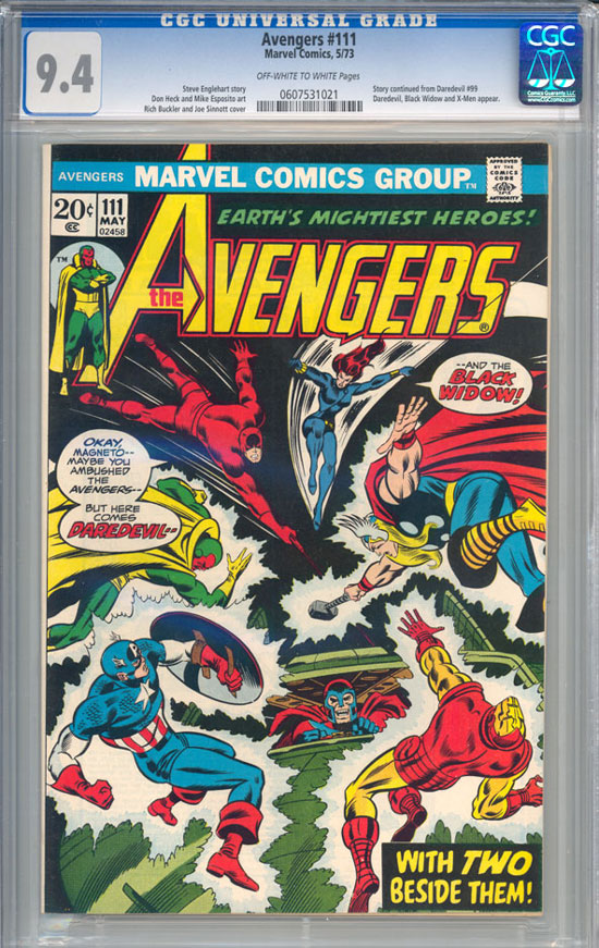 Avengers #111 CGC 9.4 ow/w