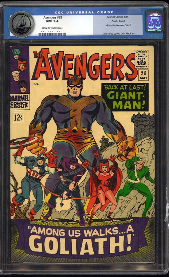 Avengers #28 CGC 9.4 ow/w Pacific Coast