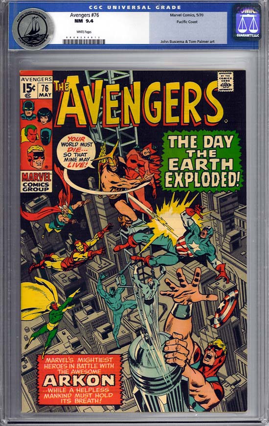 Avengers #76 CGC 9.4 w Pacific Coast