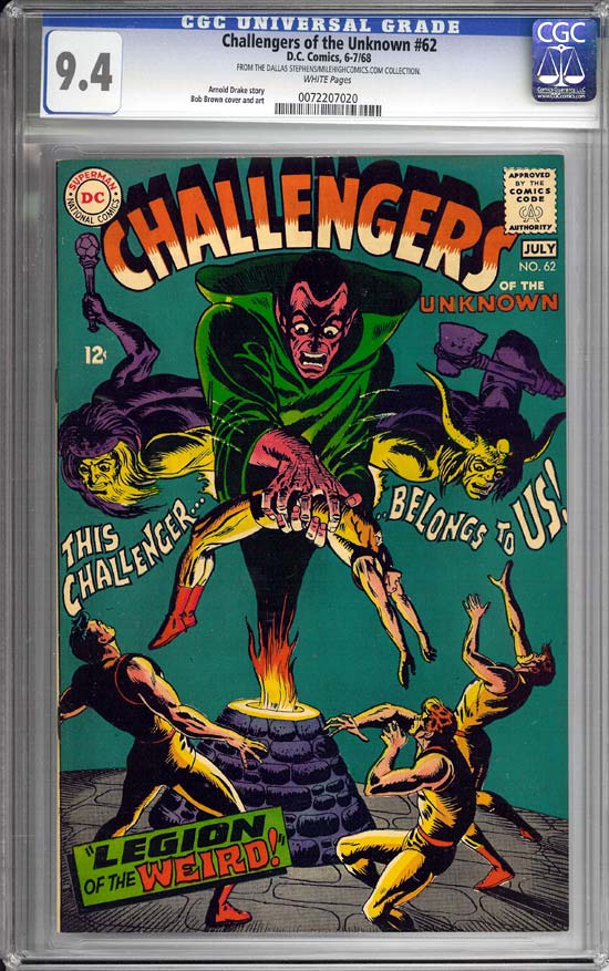 Challengers of the Unknown #62 CGC 9.4w Dallas Stephens